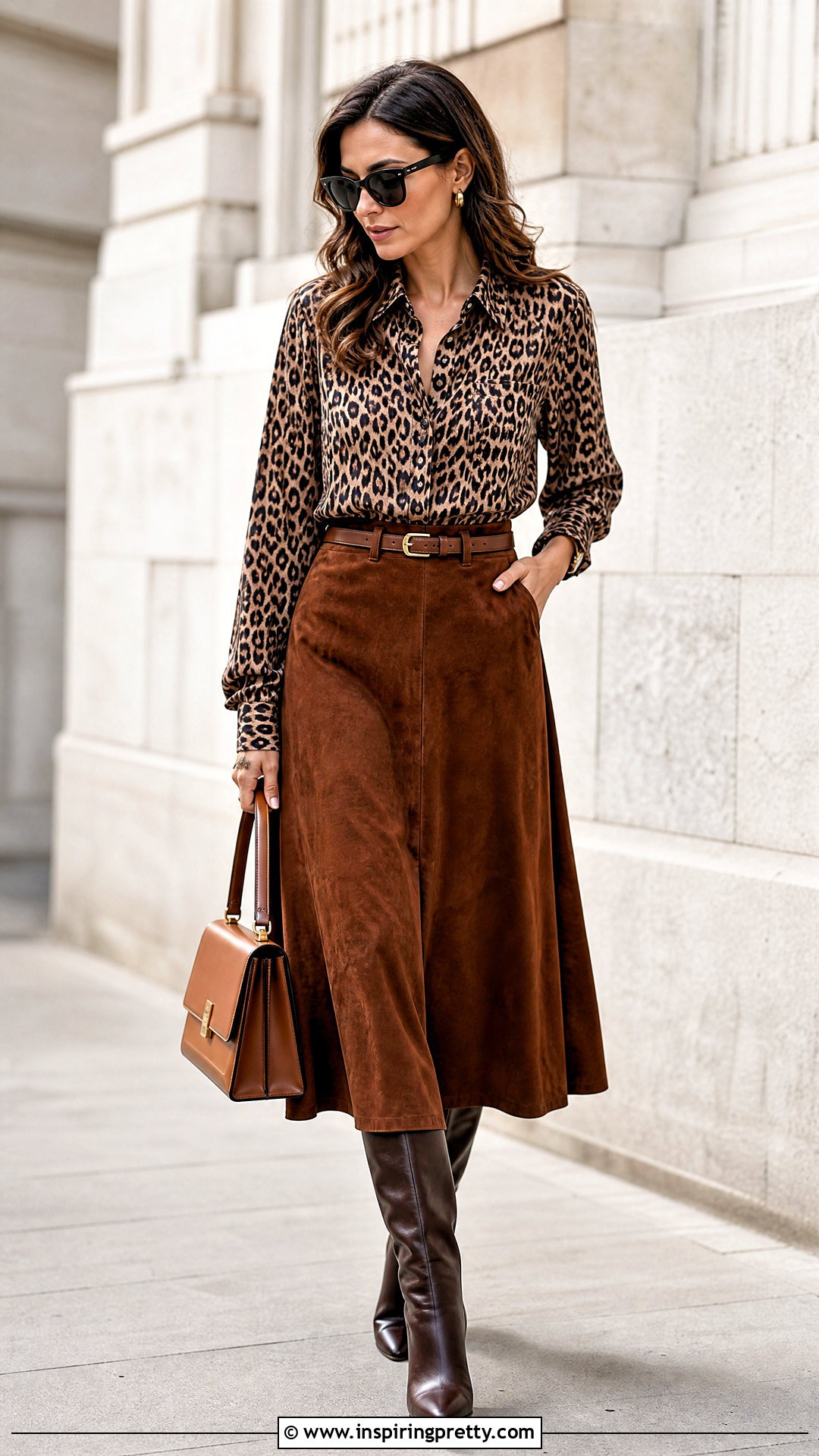 Dolce And Gabbana Cheetah Top With Brown Suede Skirt - 20 Dolce And Gabbana Cheetah Top outfit ideas