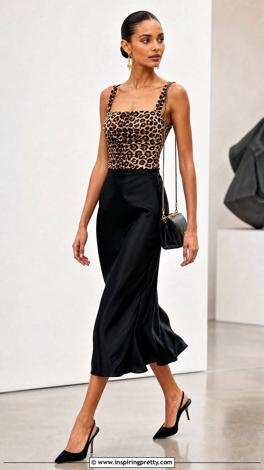 Dolce And Gabbana Cheetah Top With Satin Midi Skirt - 20 Dolce And Gabbana Cheetah Top outfit ideas