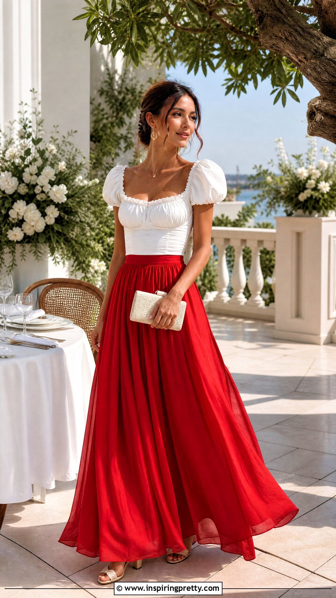 Dolce And Gabbana Milkmaid Top With Full Maxi Skirt - 20 dolce and gabbana milkmaid top outfit ideas