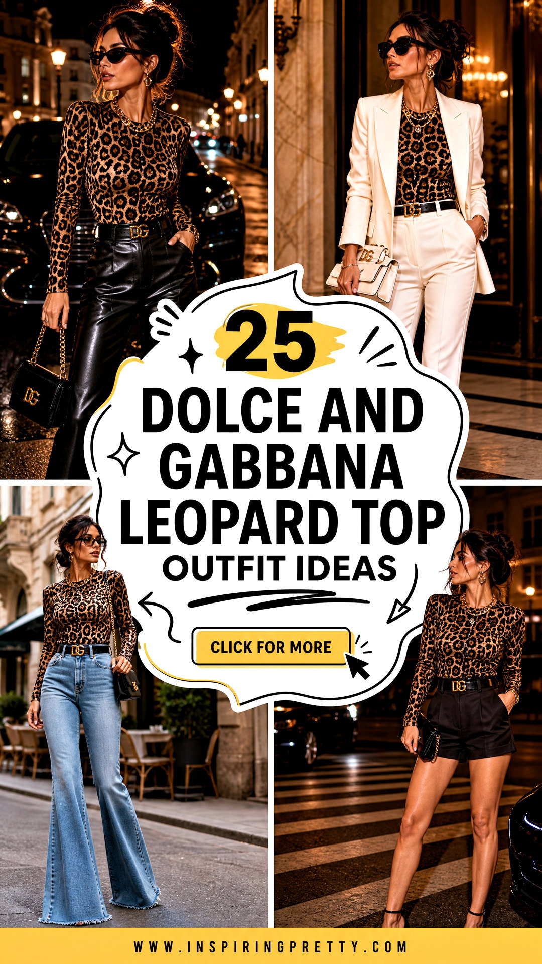 25 Dolce and Gabbana Leopard Top Outfit Ideas for Luxe Nights - 25 Dolce and Gabbana Leopard Top Outfit Ideas for Luxe Nights