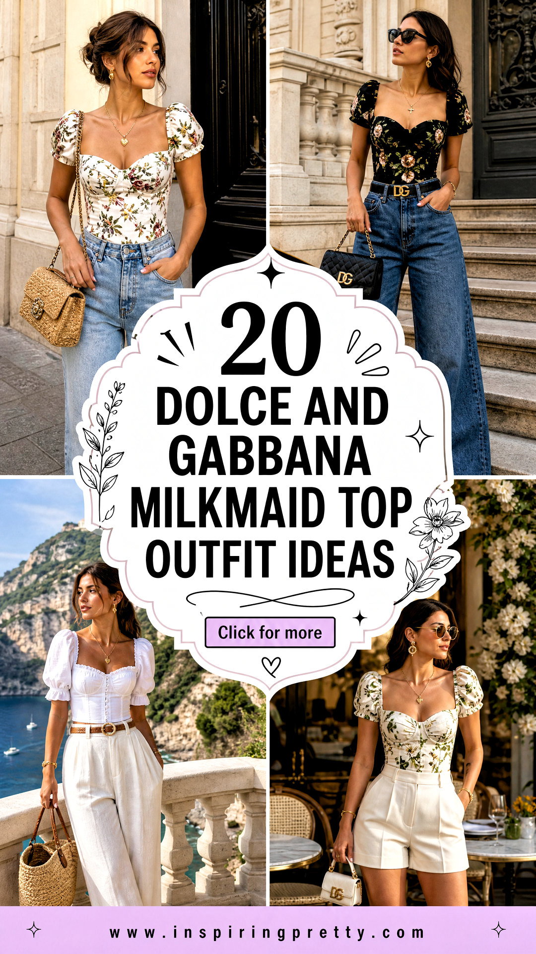 20 Dolce and Gabbana Milkmaid Top Outfit Ideas for Romantic Dates - 20 Dolce and Gabbana Milkmaid Top Outfit Ideas for Romantic Dates