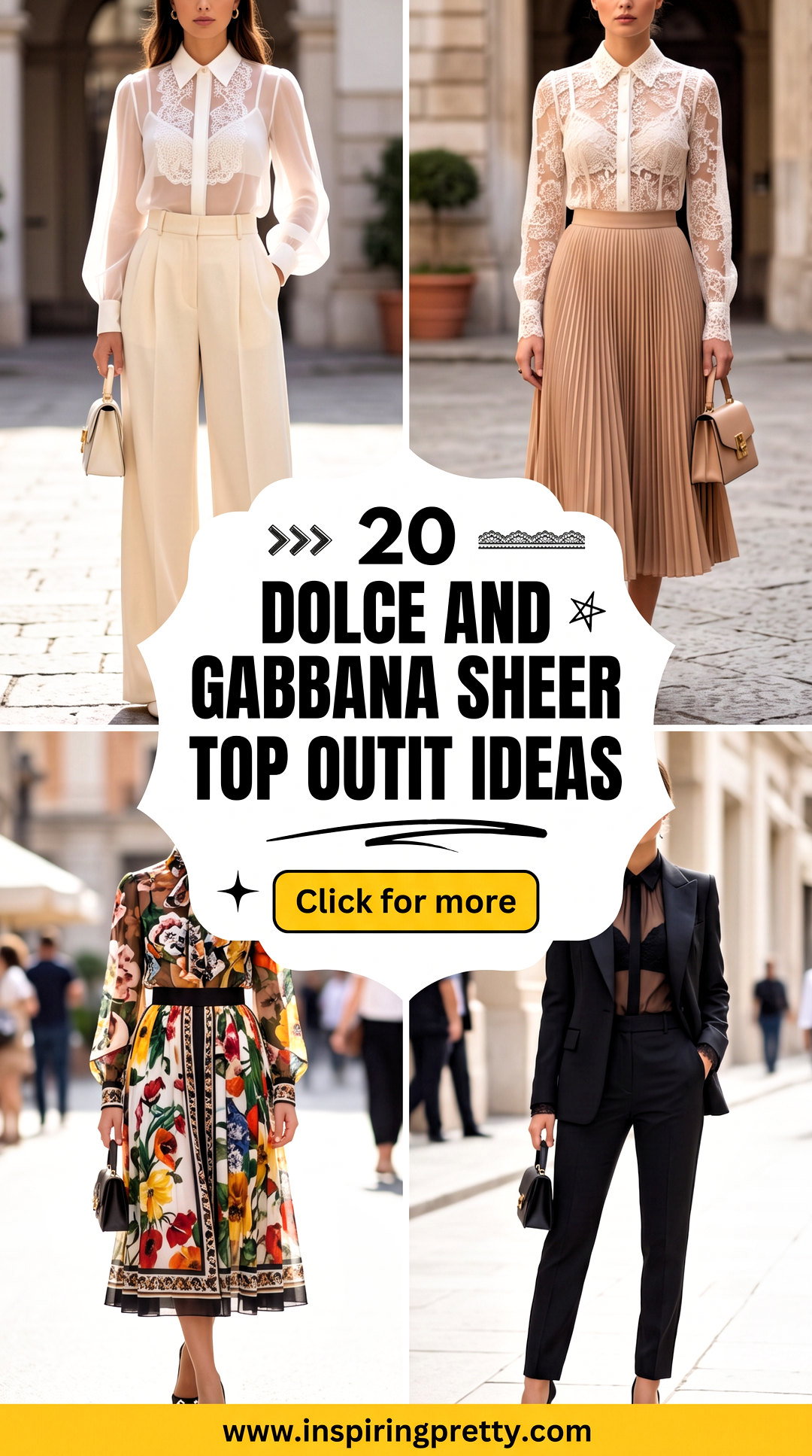 20 Dolce and Gabbana Sheer Top Outfit Ideas for Elegant Nights - 20 Dolce and Gabbana Sheer Top Outfit Ideas for Elegant Nights