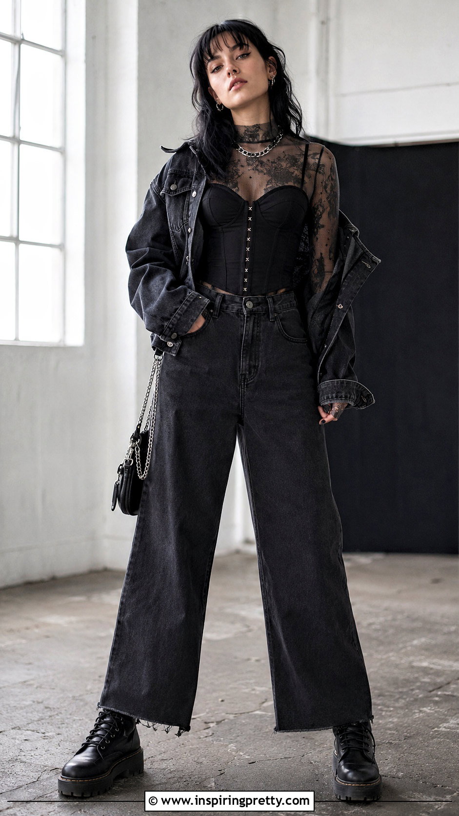 Dollskill Corset Top Over A Mesh Shirt - 20 dollskill corset top outfit ideas