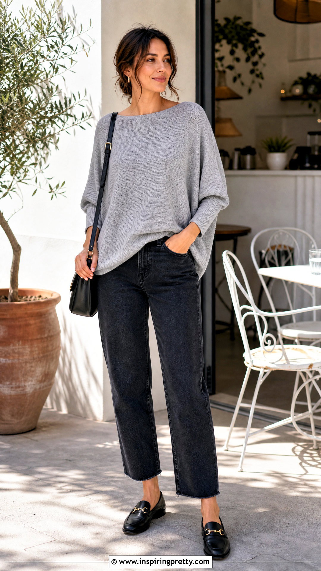 Dolman Sleeve Top With Ankle Jeans - 50 new top designs for women