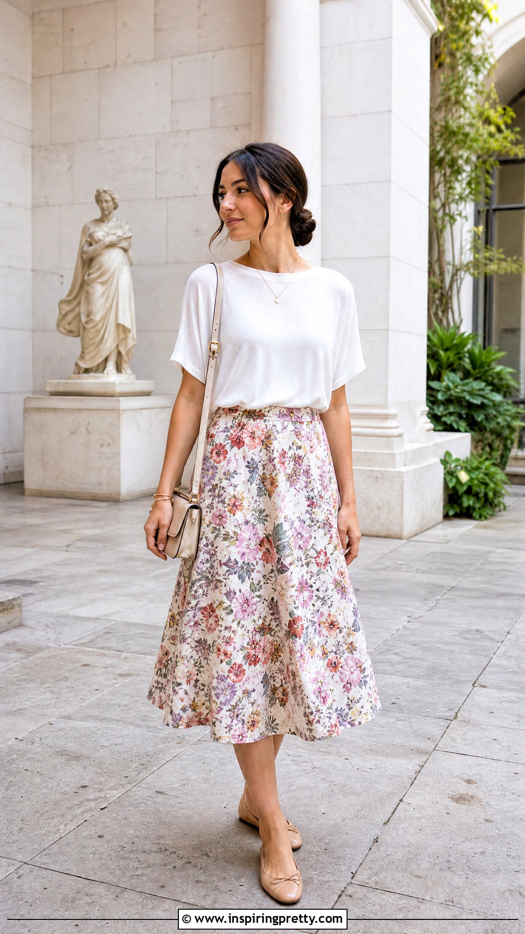 Dolman Top With an A Line Midi Skirt - how to style dolman tops (20 ways)