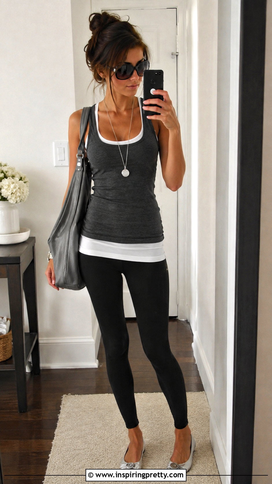 Double Tank Top With Black Leggings - 25 Double Tank Top 2000S