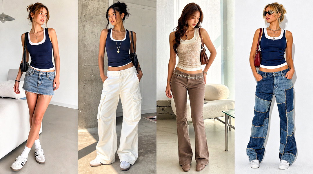 25 Double Tank Top 2000s Outfit Ideas for a Y2K Revival