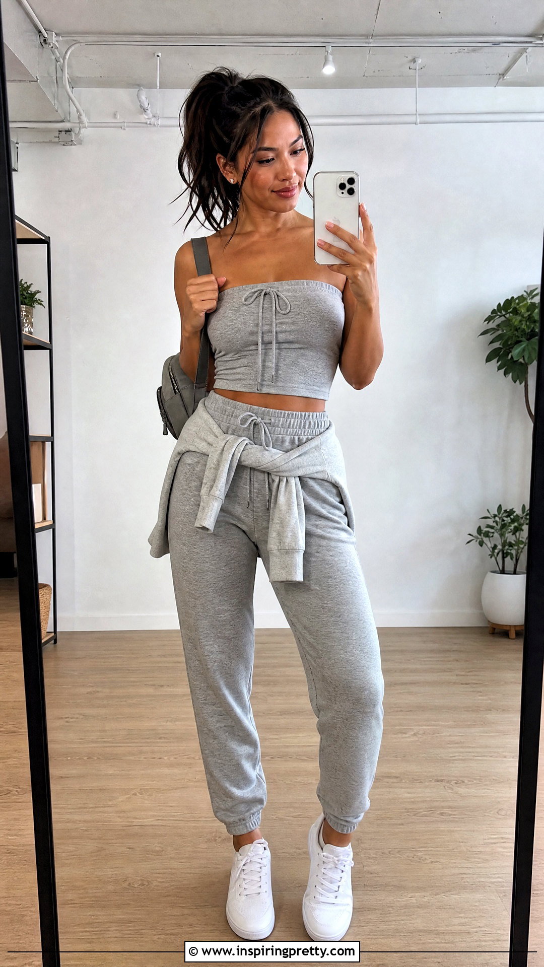 Drawstring T Shirt Tube Top With Joggers - 20 t shirt tube top diy outfit ideas