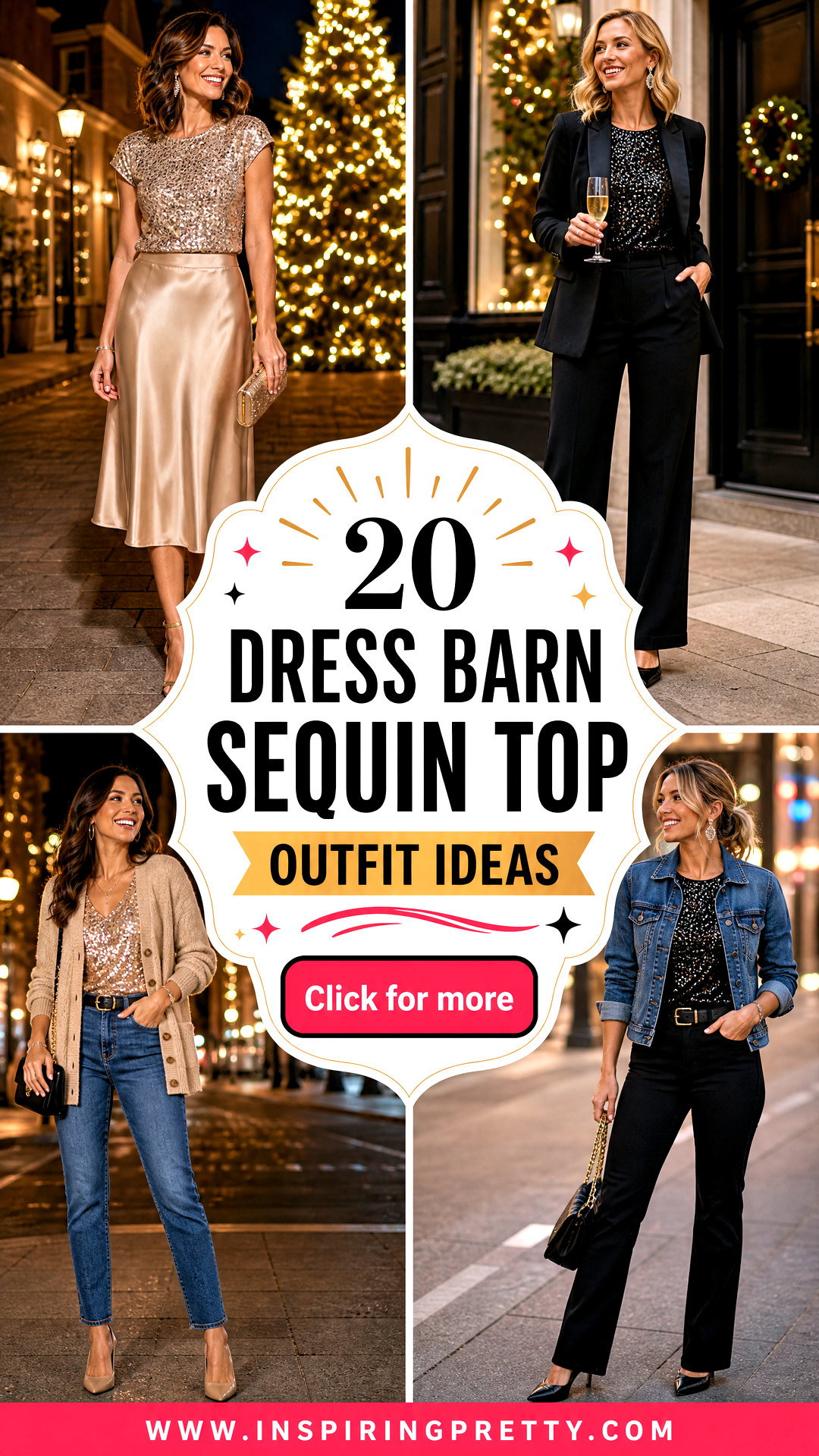 20 Dress Barn Sequin Top Outfit Ideas for Festive Nights - 20 Dress Barn Sequin Top Outfit Ideas for Festive Nights