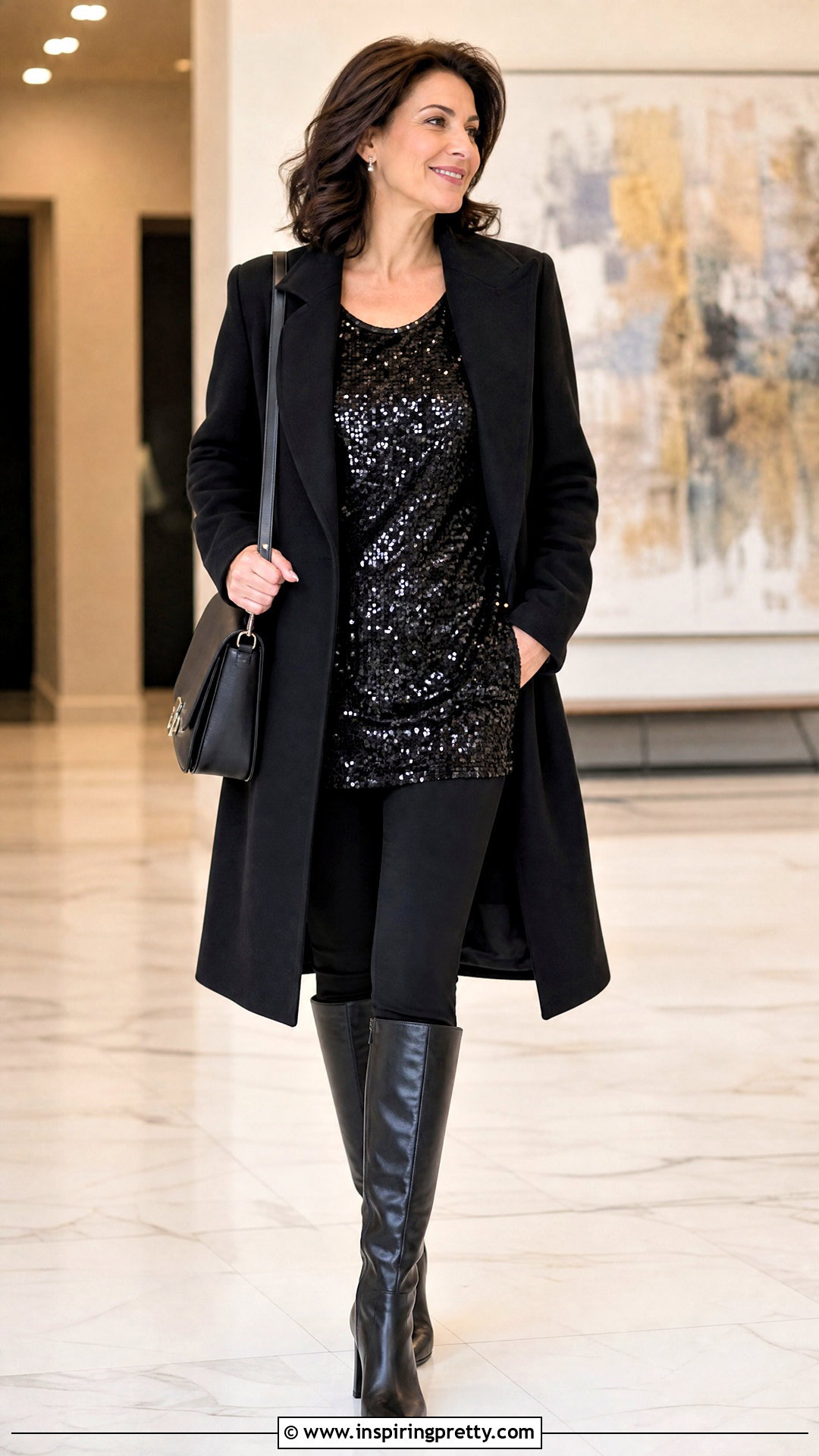 Dress Barn Sequin Tunic Top With Leggings - 20 dress barn sequin top outfit ideas