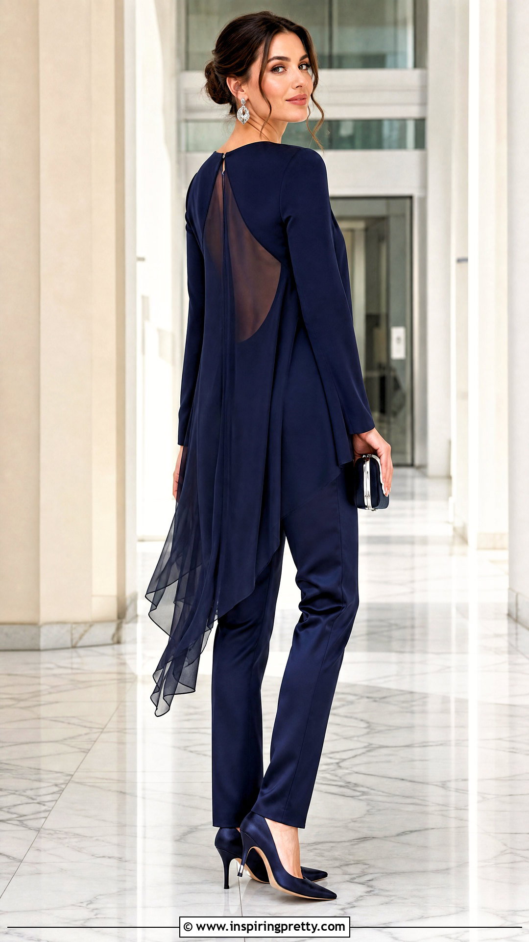 Dressy Hi Lo Tunic Top With Satin Pants - 20 Hi Lo Tunic Tops outfit ideas