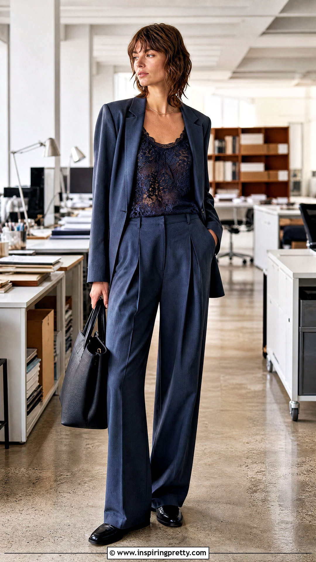 Dries Van Noten Lace Tank Top With Relaxed Suit - 20 dries van noten tank tops