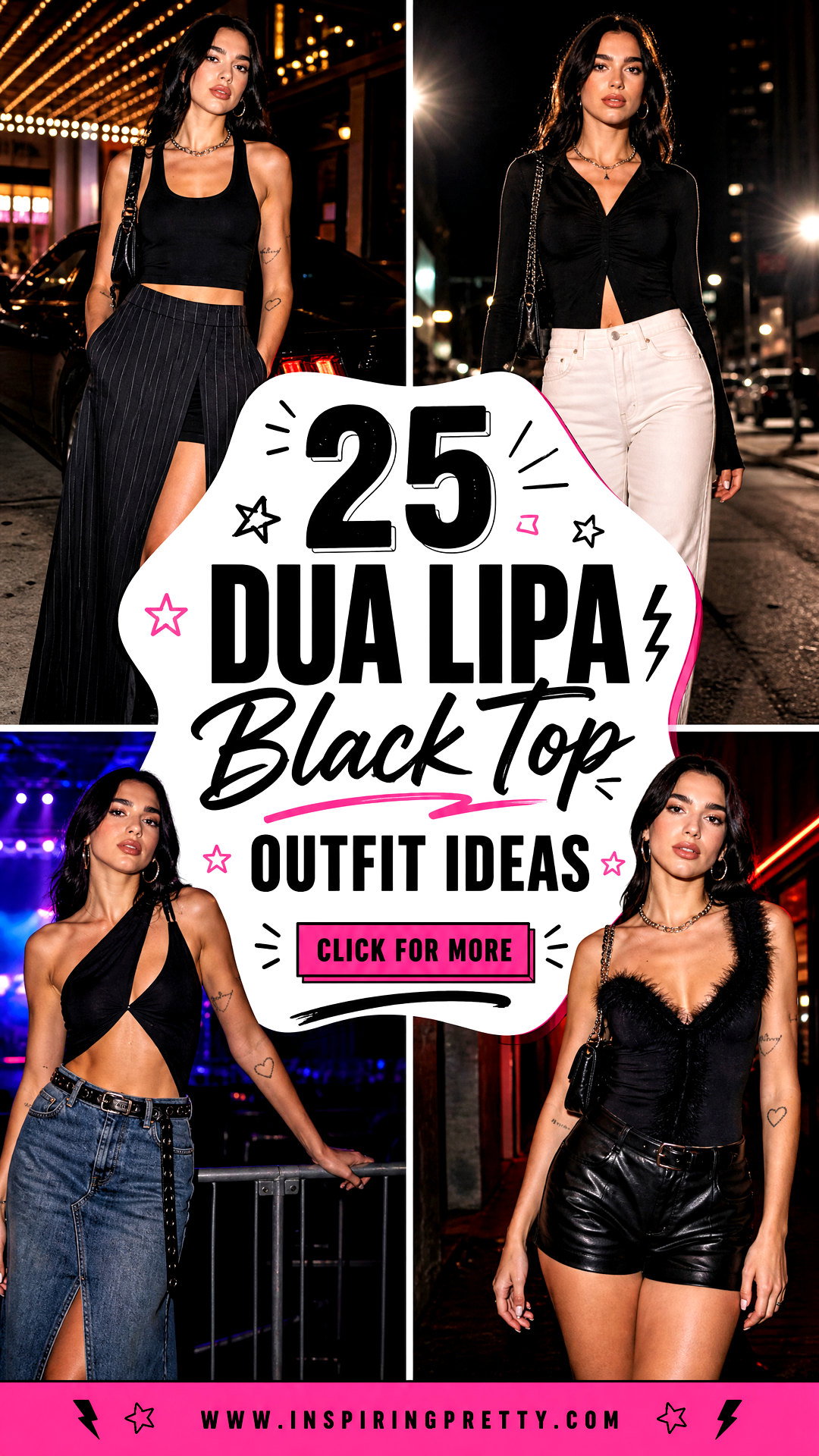 25 Dua Lipa Black Top Outfit Ideas for Bold Concert Nights - 25 Dua Lipa Black Top Outfit Ideas for Bold Concert Nights