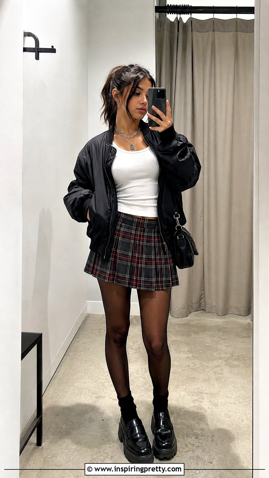 Dua Lipa White Tank Top With a Plaid Miniskirt - 20 dua lipa white tank top outfit ideas