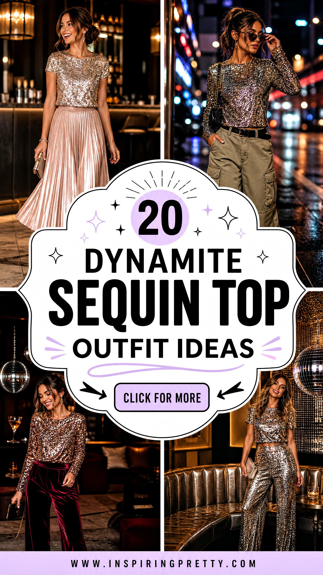 20 Dynamite Sequin Top Outfit Ideas for Sparkling Parties - 20 Dynamite Sequin Top Outfit Ideas for Sparkling Parties