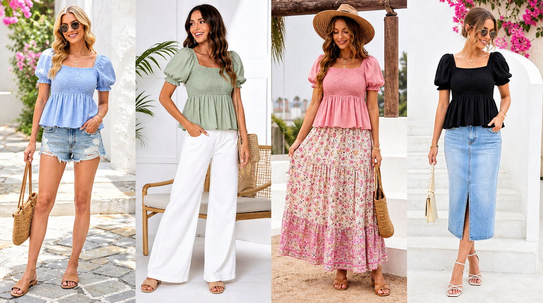 20 Easy Smocked Babydoll Top Outfit Ideas for Sunny Days