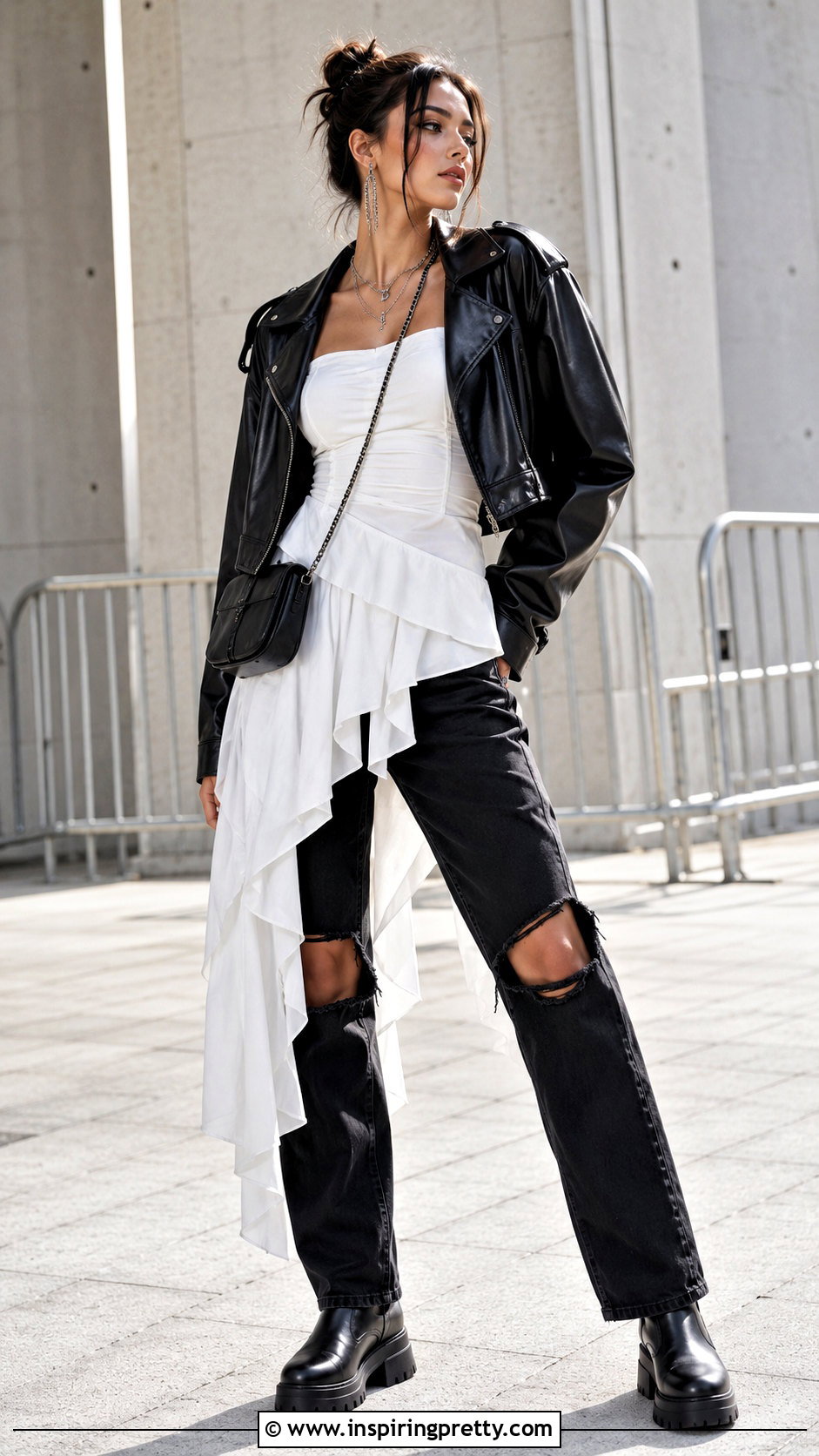 Edgy Jellyfish Top With Ripped Black Jeans - 50 jellyfish top outfit ideas