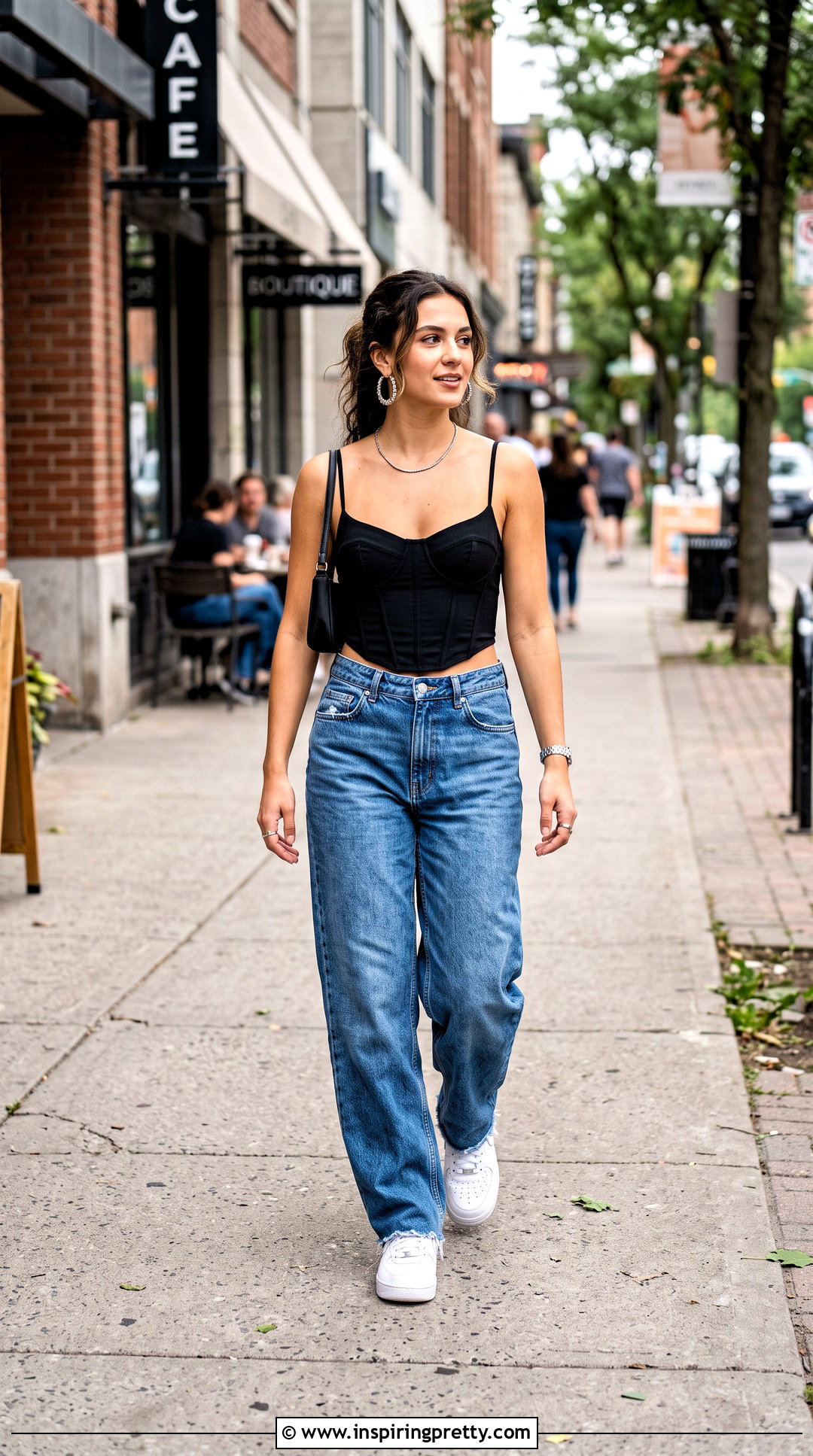 Edikted Corset Top With Baggy Jeans - 50 edikted tops outfit ideas