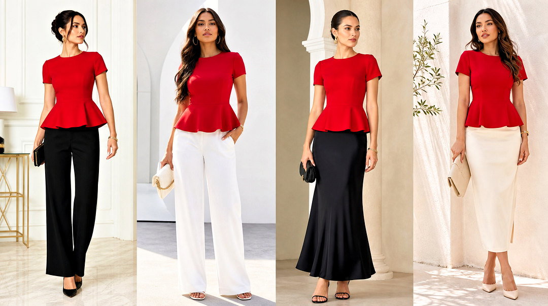 20 Elegant Red Peplum Top Outfit Ideas for Special Events