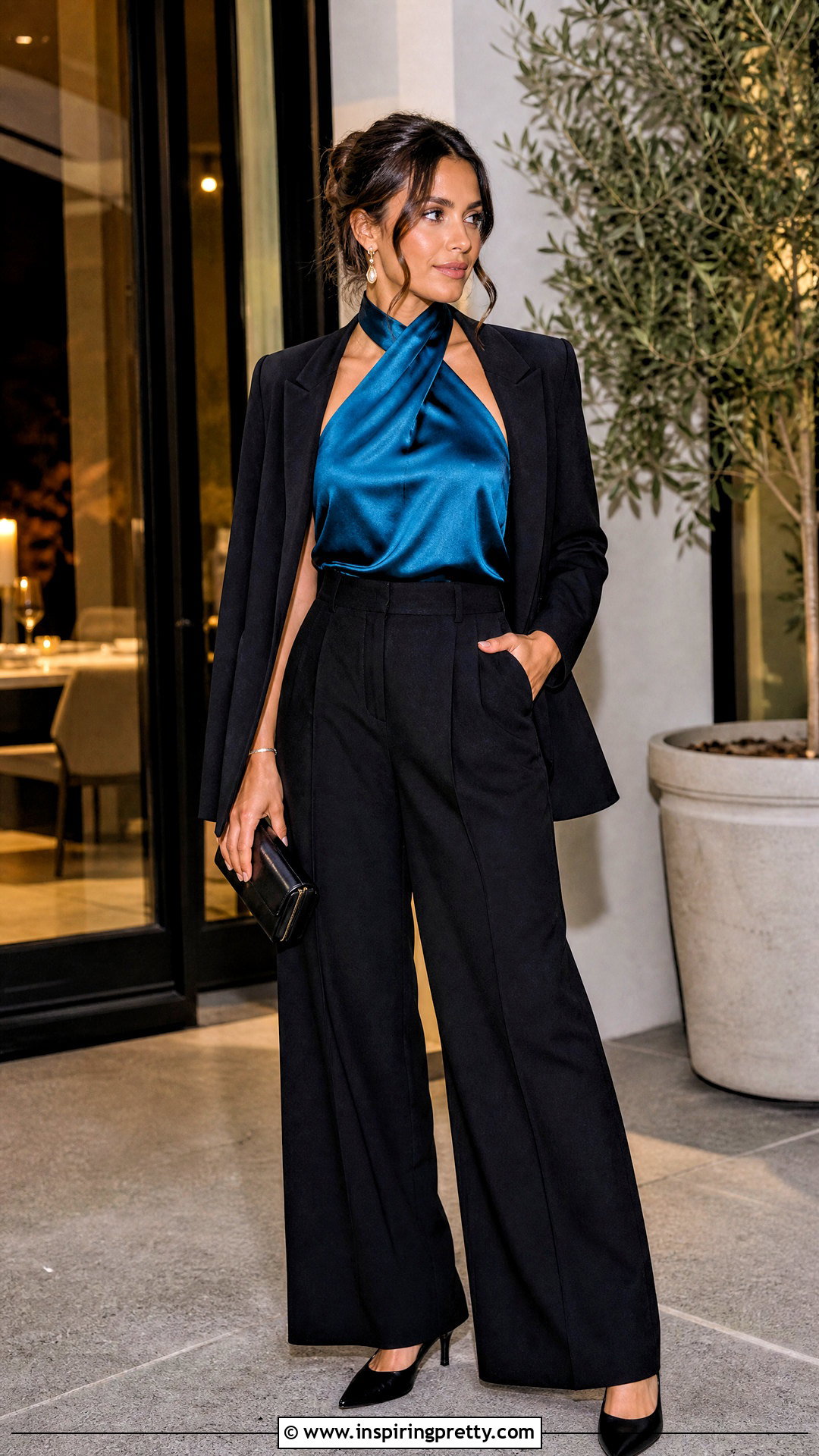 Elegant Scarf Top Dinner Outfit - 50 scarf top ideas