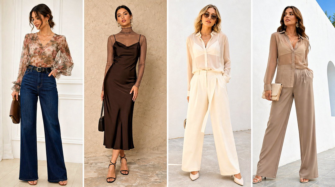 25 Elegant Sheer Top Outfit Ideas for Polished Evening Style