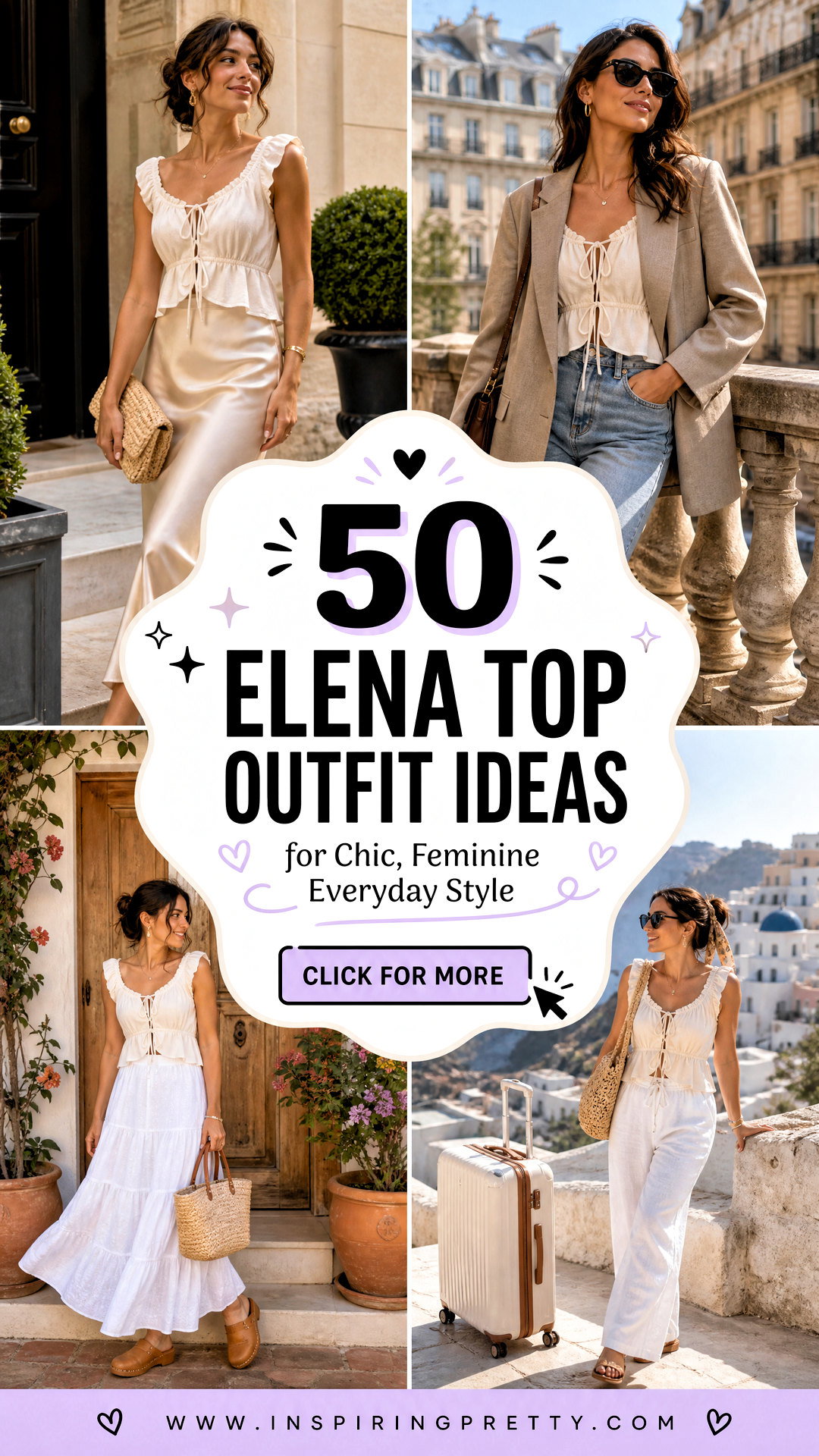 50 Elena Top Outfit Ideas for Chic Feminine Everyday Style - 50 Elena Top Outfit Ideas for Chic, Feminine Everyday Style