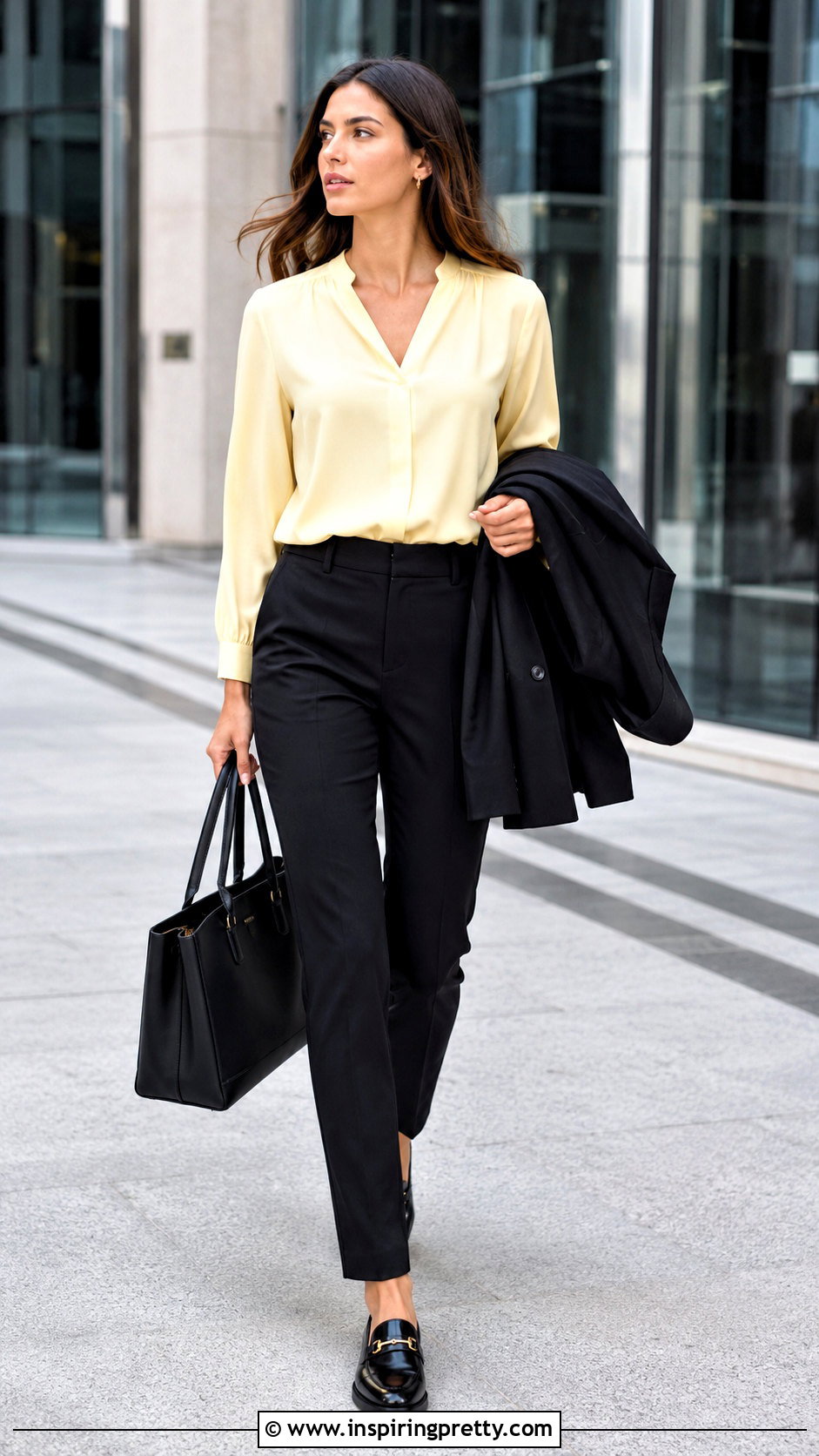 Elena Top With Black Tailored Trousers - 50 elena top outfit ideas