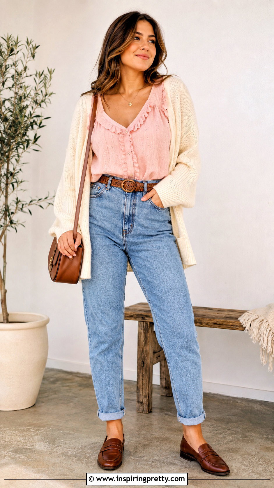Elena Top With High Waisted Mom Jeans - 50 elena top outfit ideas