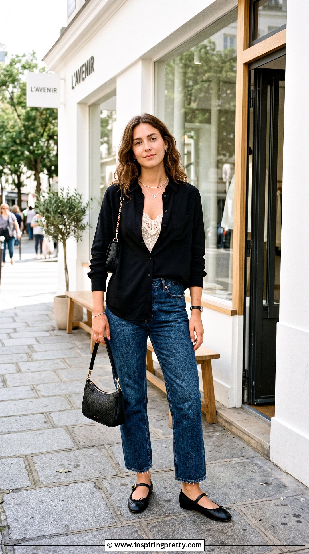 Elena Top With Lace Camisole And Jeans - 50 elena top outfit ideas