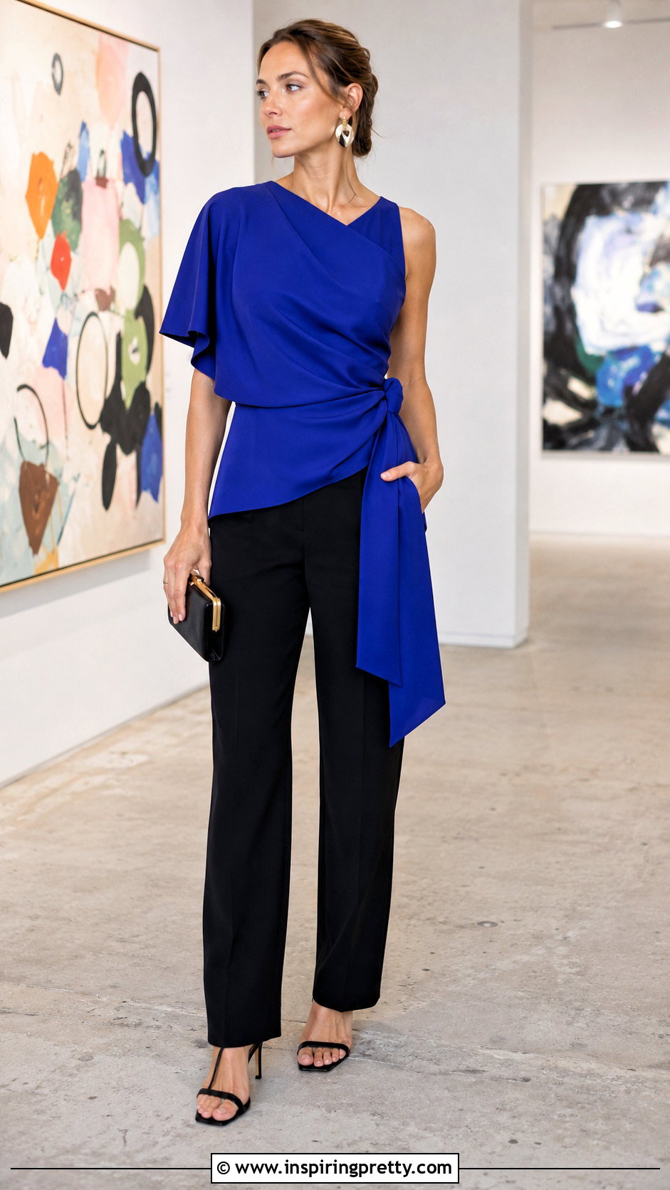 Elie Saab Asymmetric Top With Straight Leg Pants - 25 elie saab tops outfit ideas