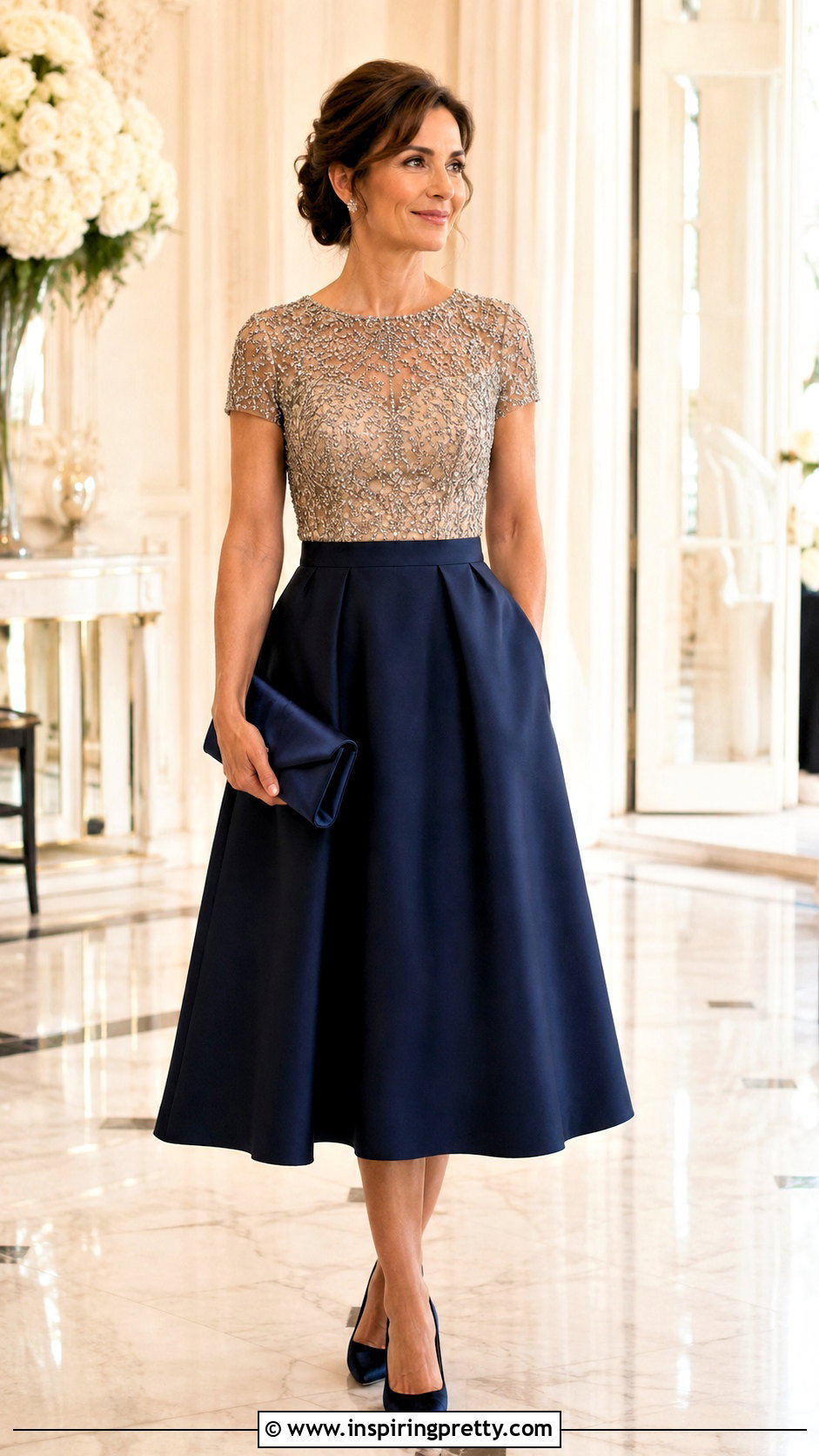 Elie Saab Embellished Top With A Line Skirt - 25 elie saab tops outfit ideas
