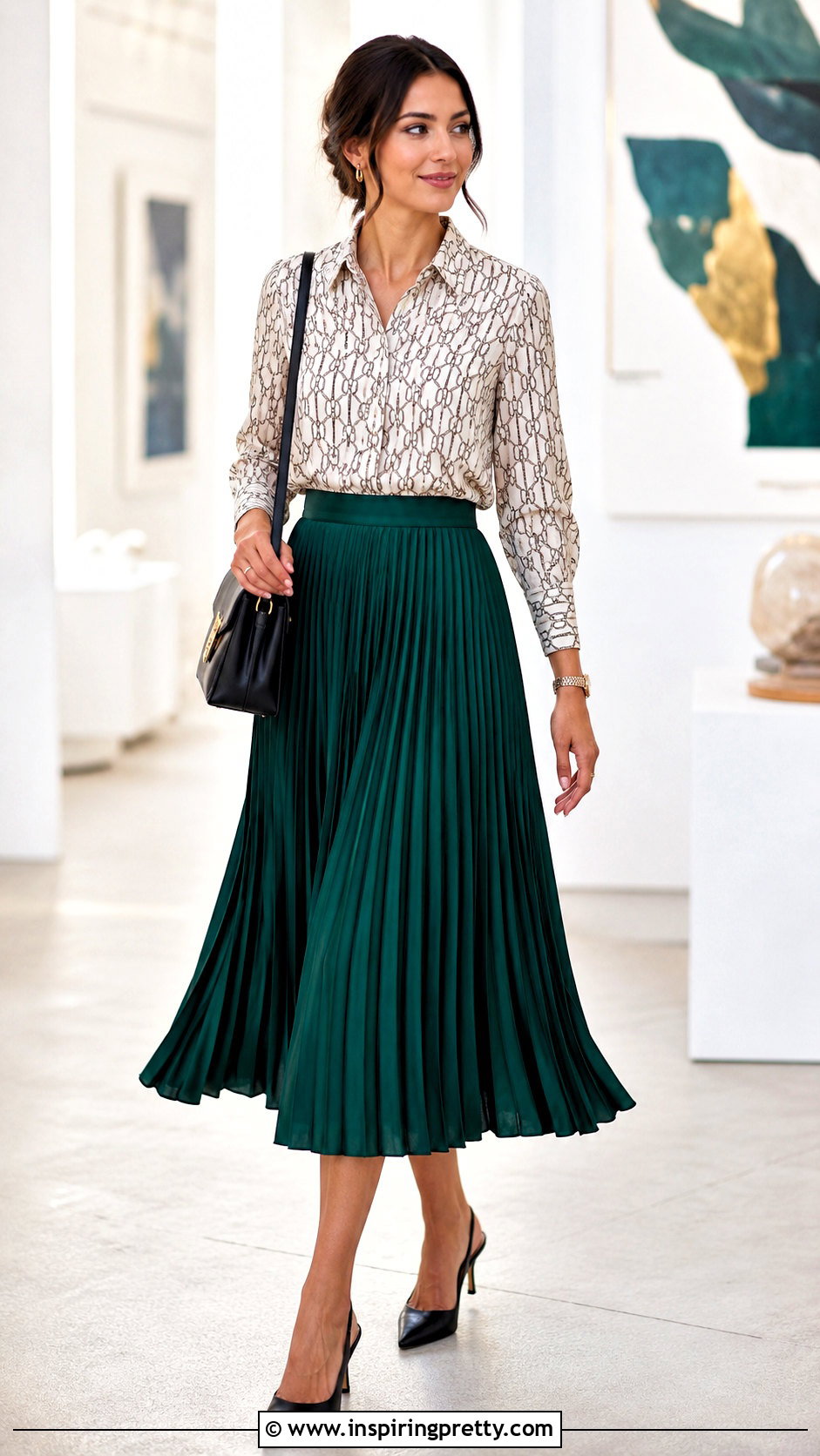 Elie Saab Logo Top With Pleated Skirt - 25 elie saab tops outfit ideas