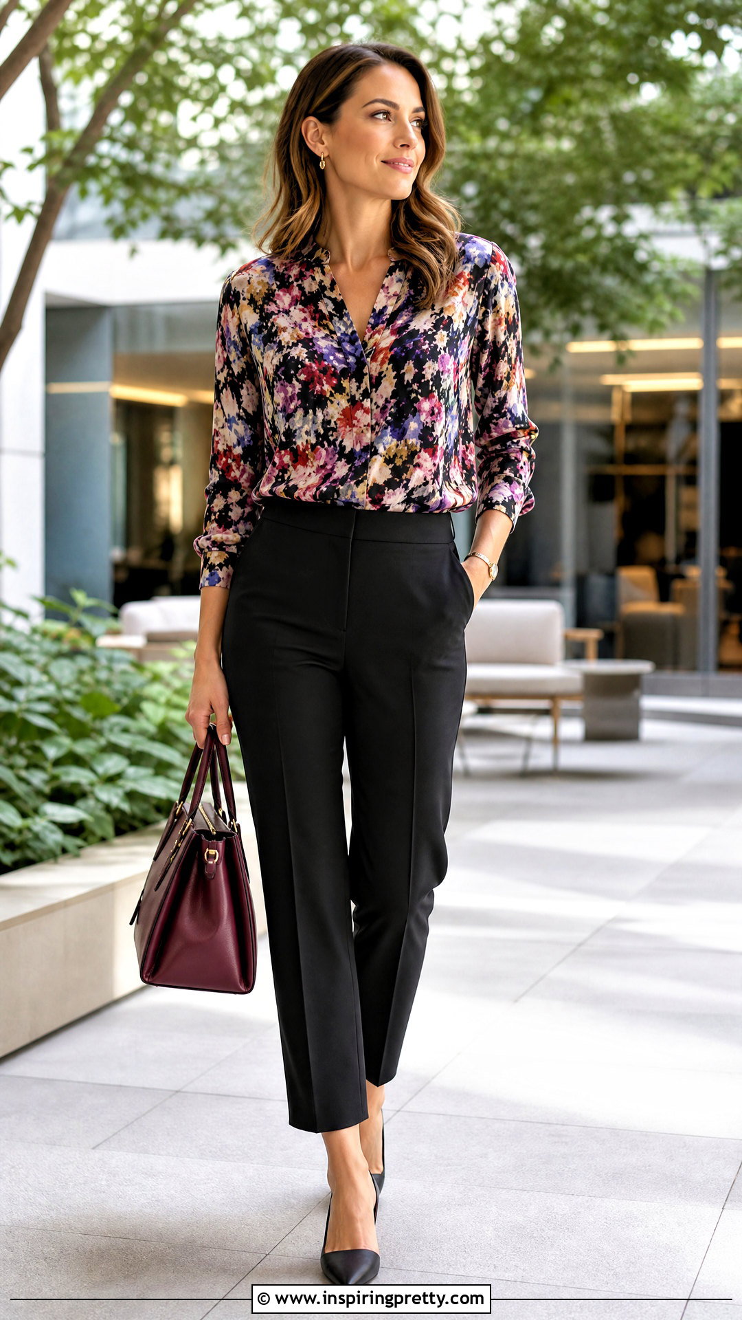 Ella Moss Printed Top With Black Pants - 20 ella moss tops outfit ideas