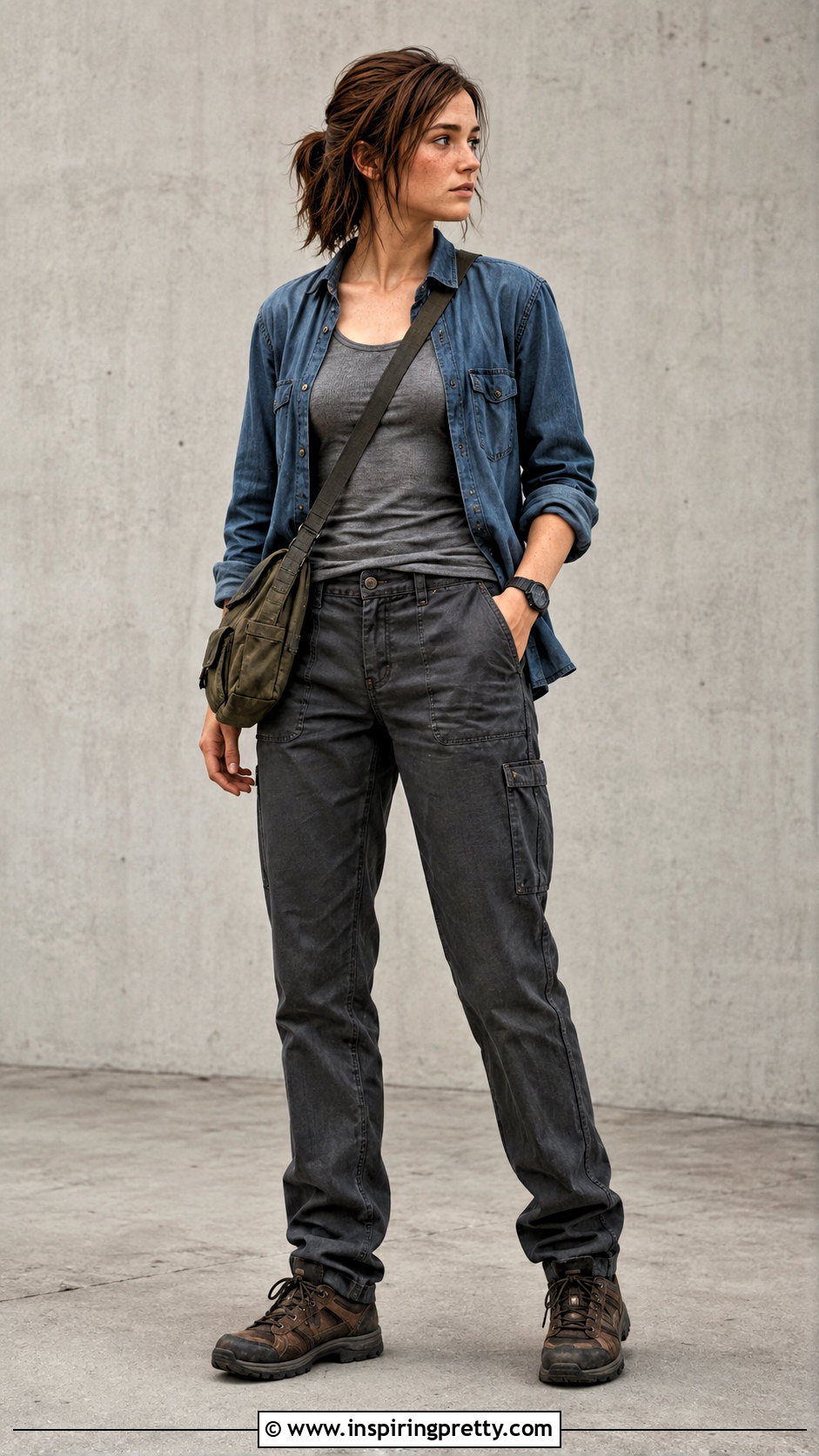 Ellie TLOU Ribbed Tank Top With Utility Trousers - 25 ellie tlou tank top outfit ideas