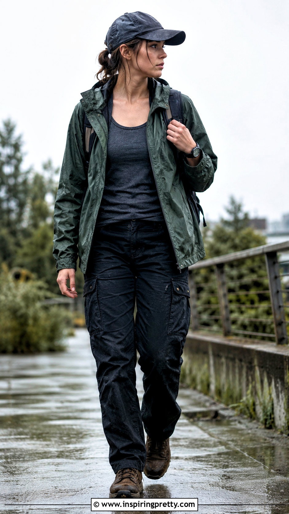 Ellie TLOU Tank Top With Rain Jacket and Cargo Pants - 25 ellie tlou tank top outfit ideas