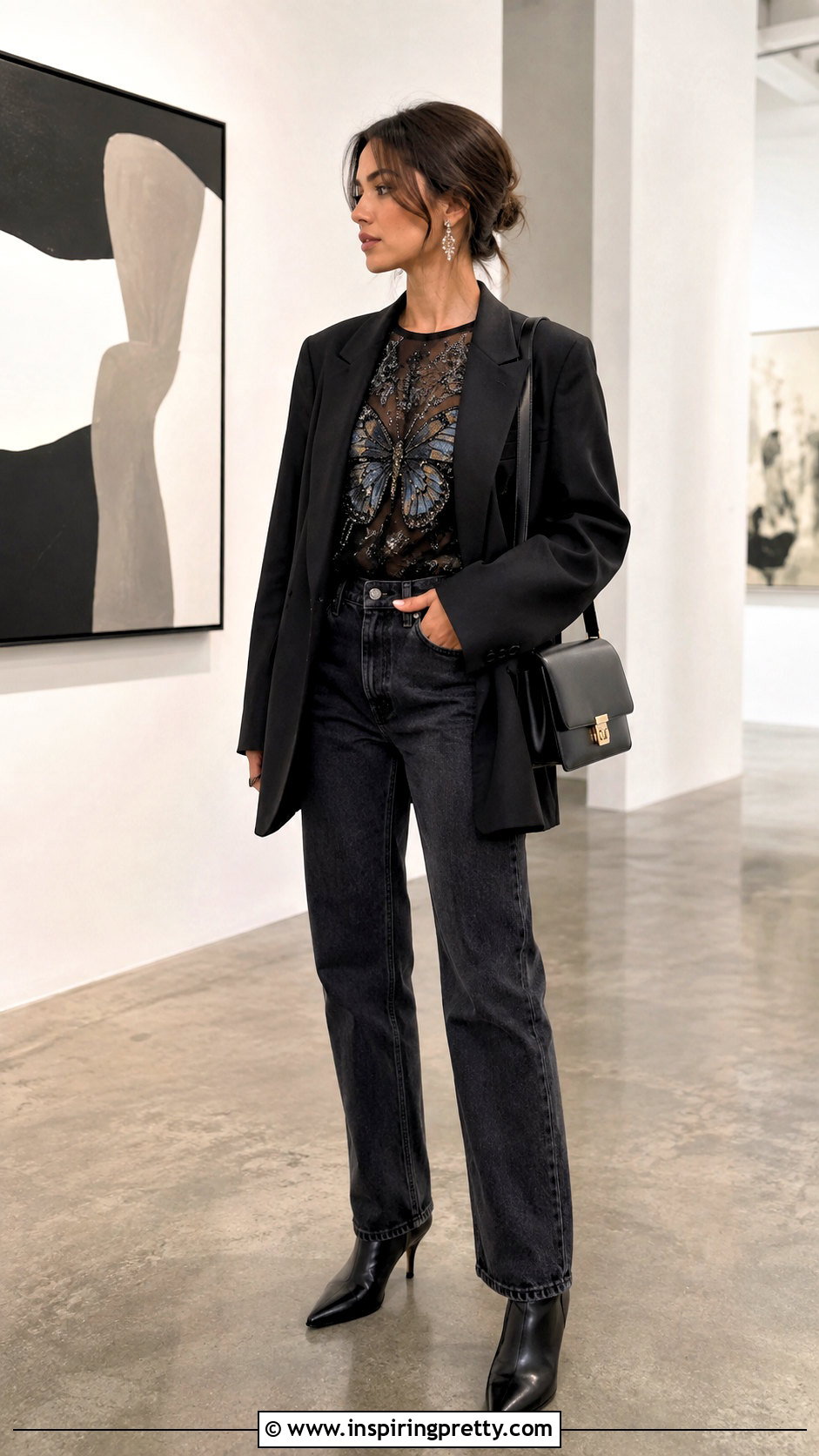 Emanuel Ungaro Butterfly Top With Layered Fall Outfit - 25 emanuel ungaro butterfly top outfit ideas
