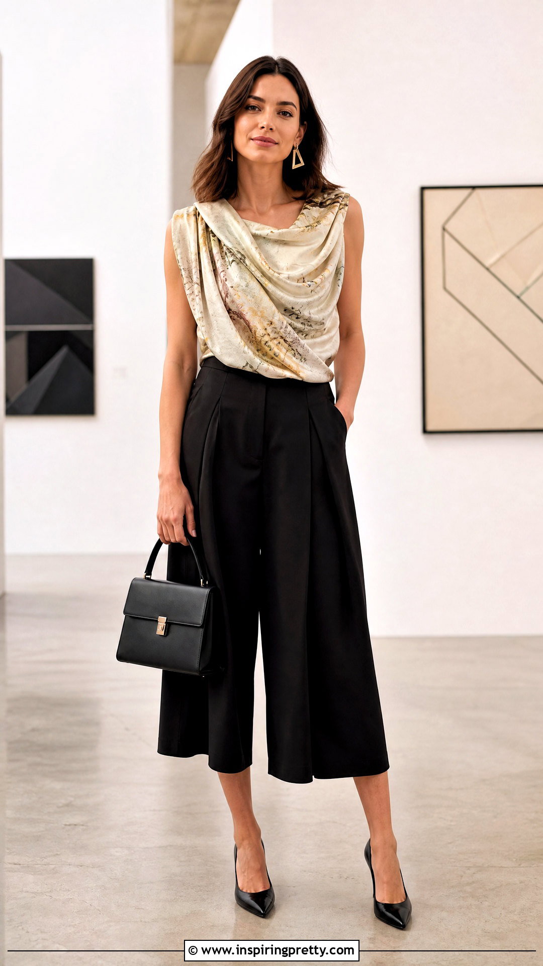 Emanuel Ungaro Draped Top With Culottes - 20 emanuel ungaro top outfit ideas