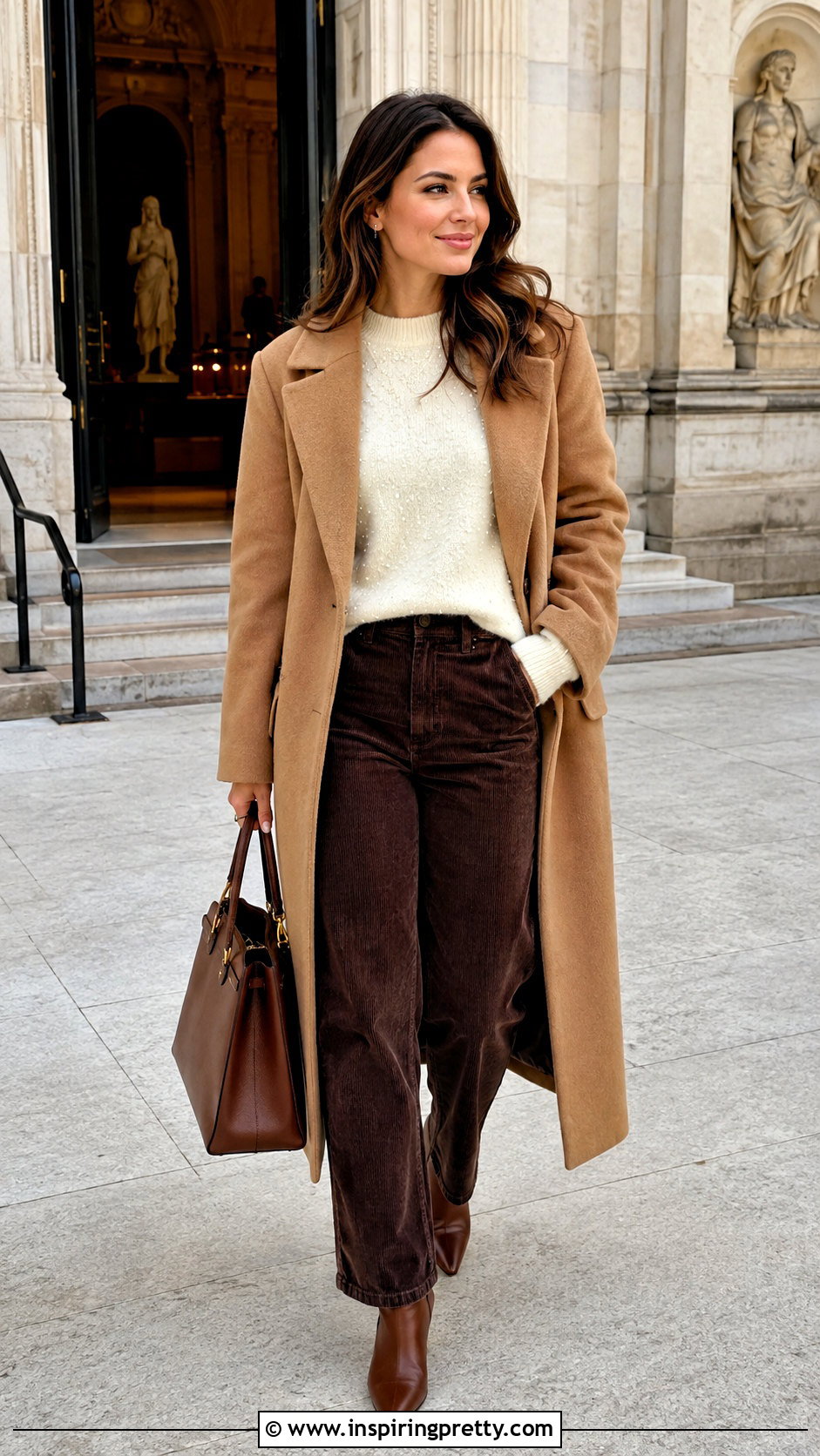 Embellished Sweater Top With Corduroy Pants - 25 Beaded Embellished Top outfit ideas