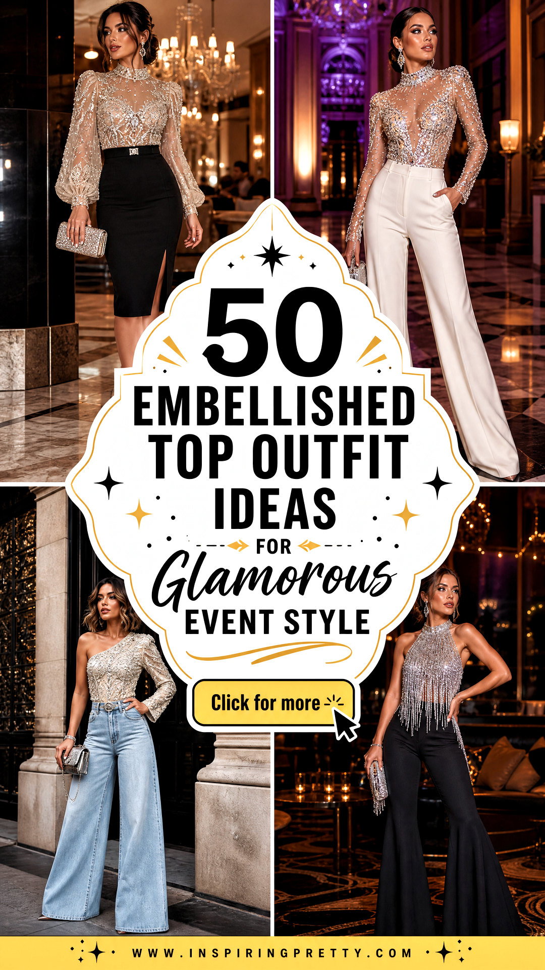 50 Embellished Top Outfit Ideas for Glamorous Event Style - 50 Embellished Top Outfit Ideas for Glamorous Event Style