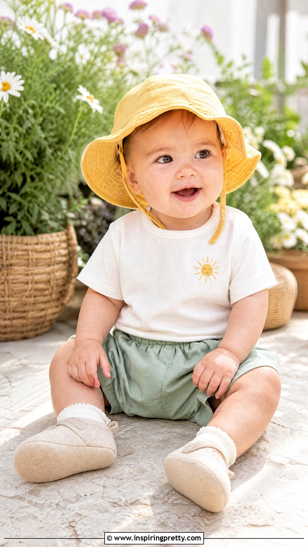 Embroidered Baby Top With Cotton Shorts - 50 baby tops designs