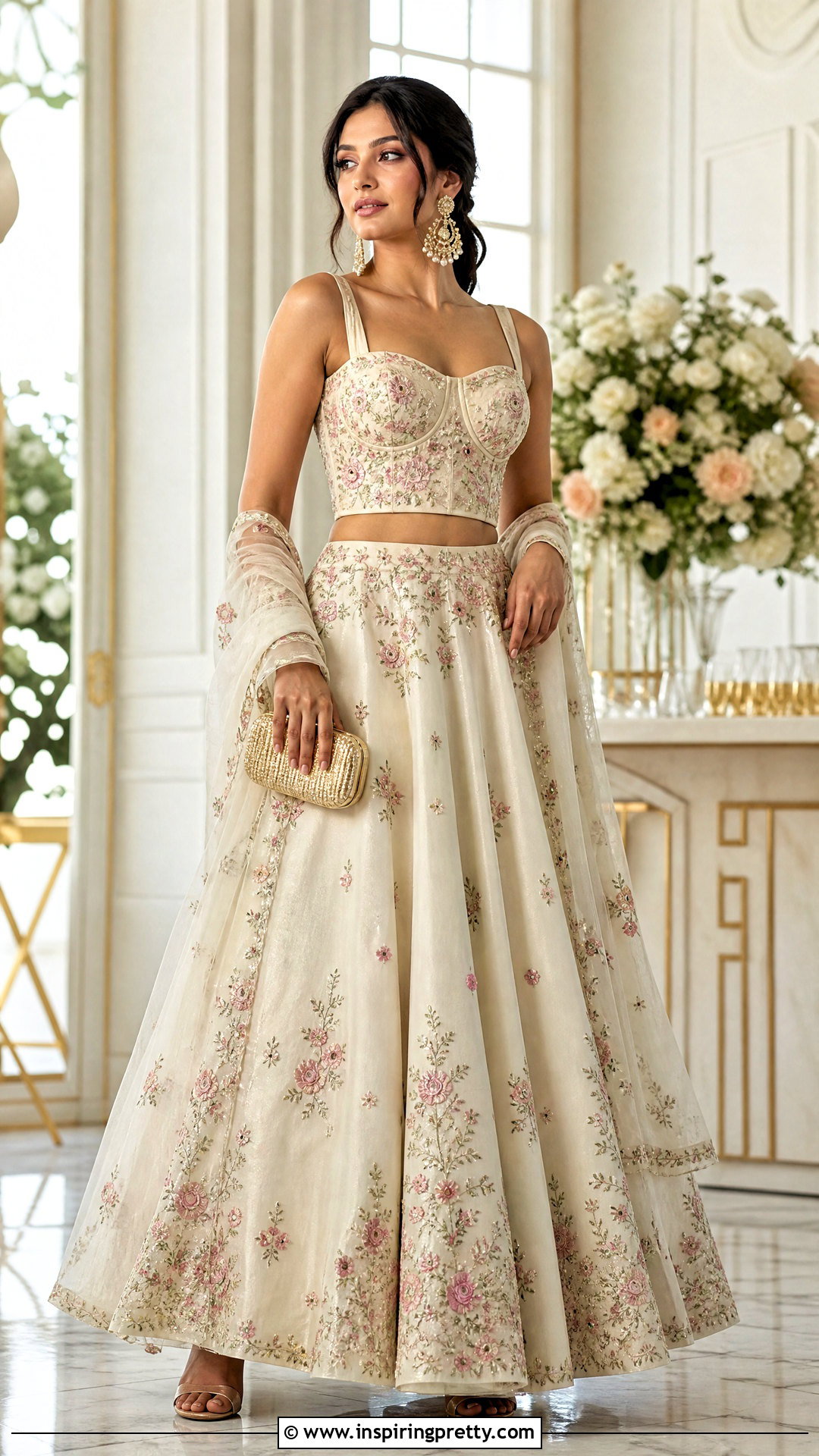 Embroidered Skirt And Corset Top - 50 skirt and top traditional outfit ideas