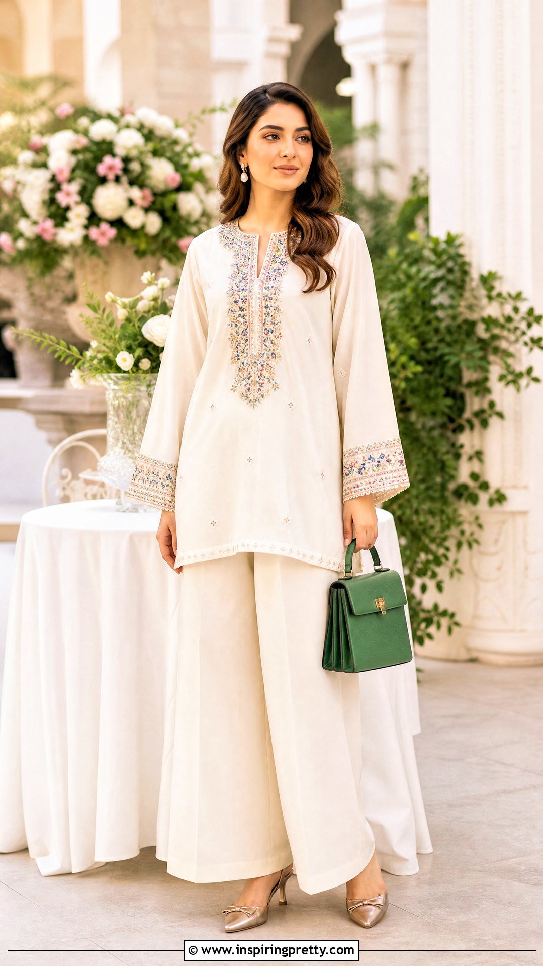 Embroidered Top And Trouser Set - 50 two pieces trouser and top