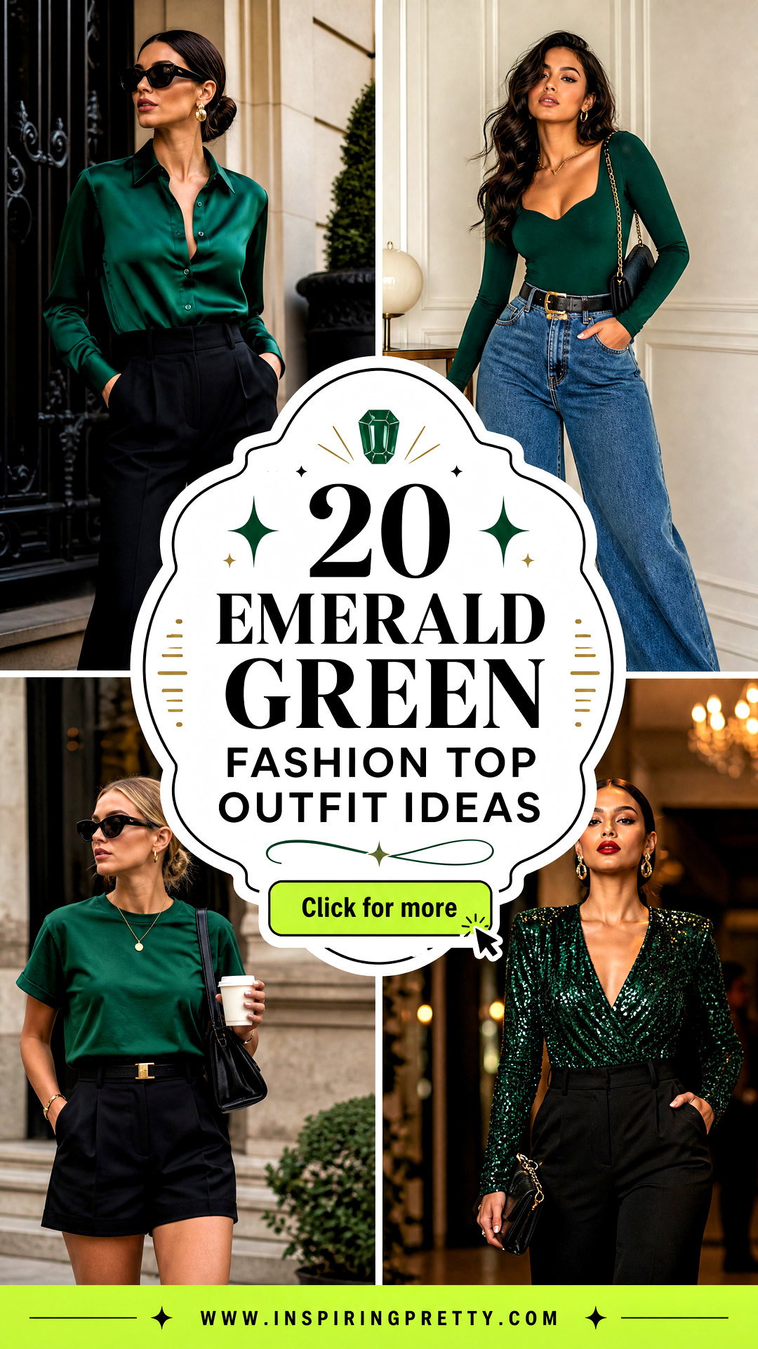 20 Emerald Green Fashion Top Outfit Ideas for Luxe Events - 20 Emerald Green Fashion Top Outfit Ideas for Luxe Events