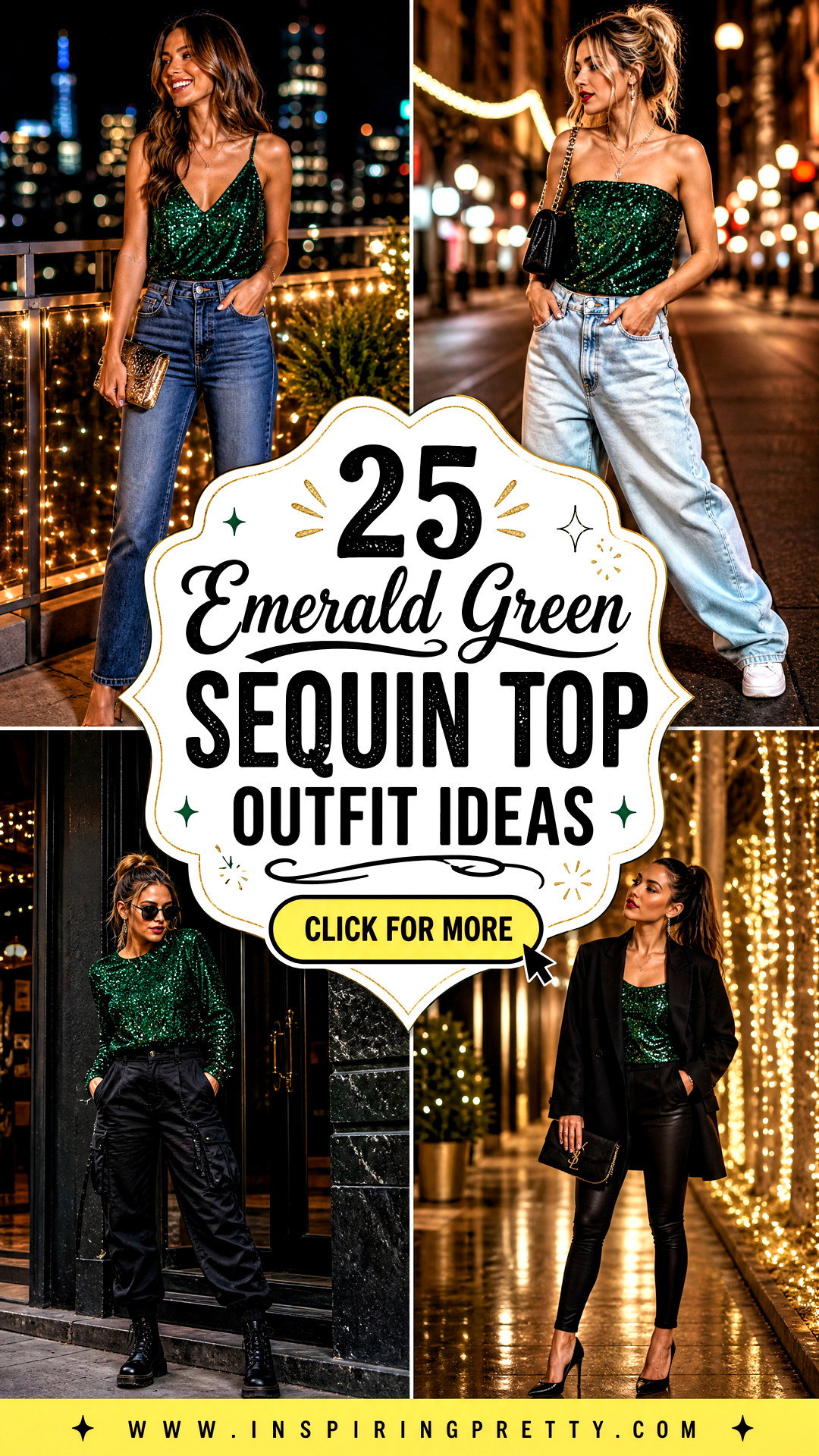 25 Emerald Green Sequin Top Outfit Ideas for Dazzling Party Style - 25 Emerald Green Sequin Top Outfit Ideas for Dazzling Party Style
