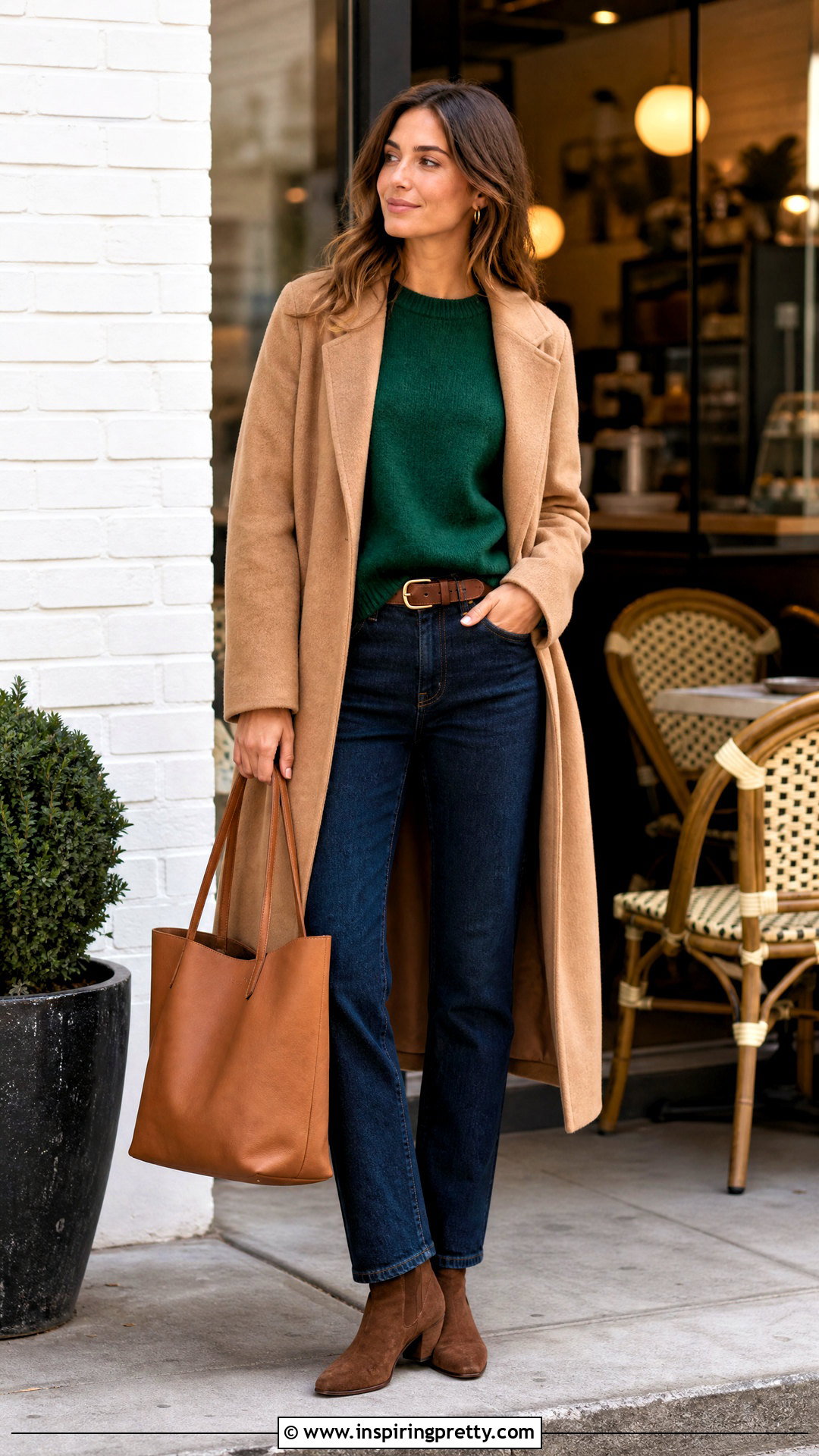 Emerald Green Sweater Top With Dark Wash Jeans - 20 emerald green fashion top outfit ideas