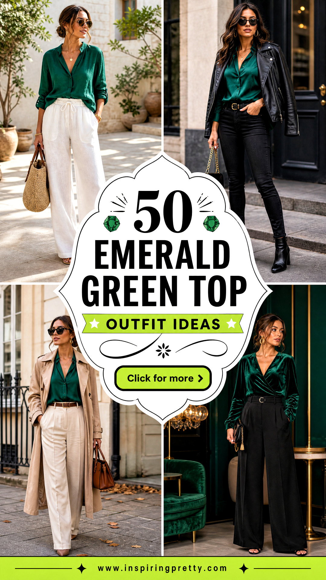 50 Emerald Green Top Outfit Ideas for Rich Polished Style - 50 Emerald Green Top Outfit Ideas for Rich, Polished Style