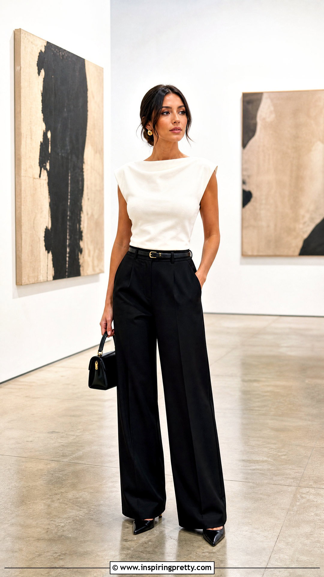 Emily Top With Black Wide Leg Pants - 25 Emily Top outfit ideas