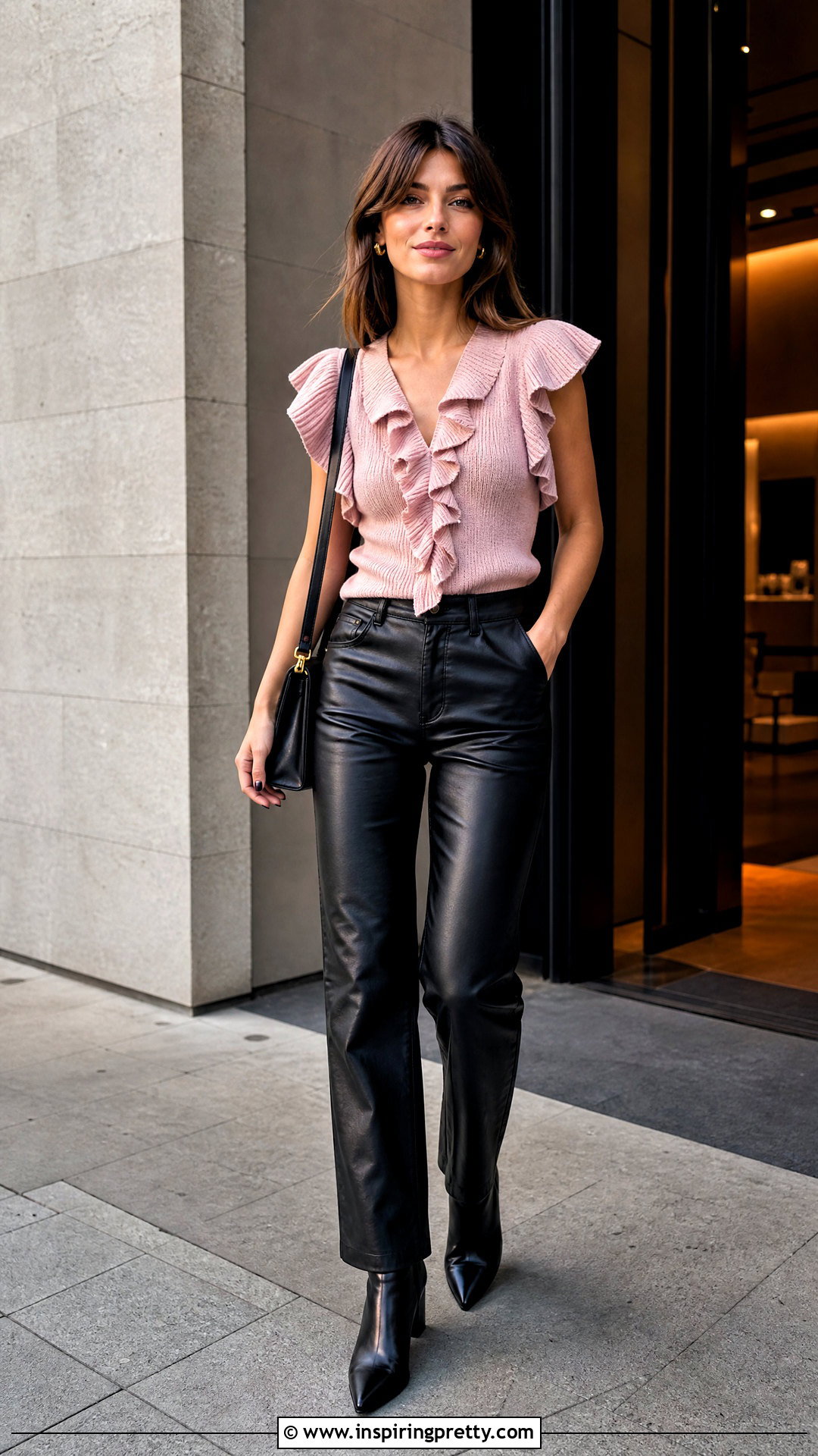 Emily Top With Leather Pants - 25 Emily Top outfit ideas
