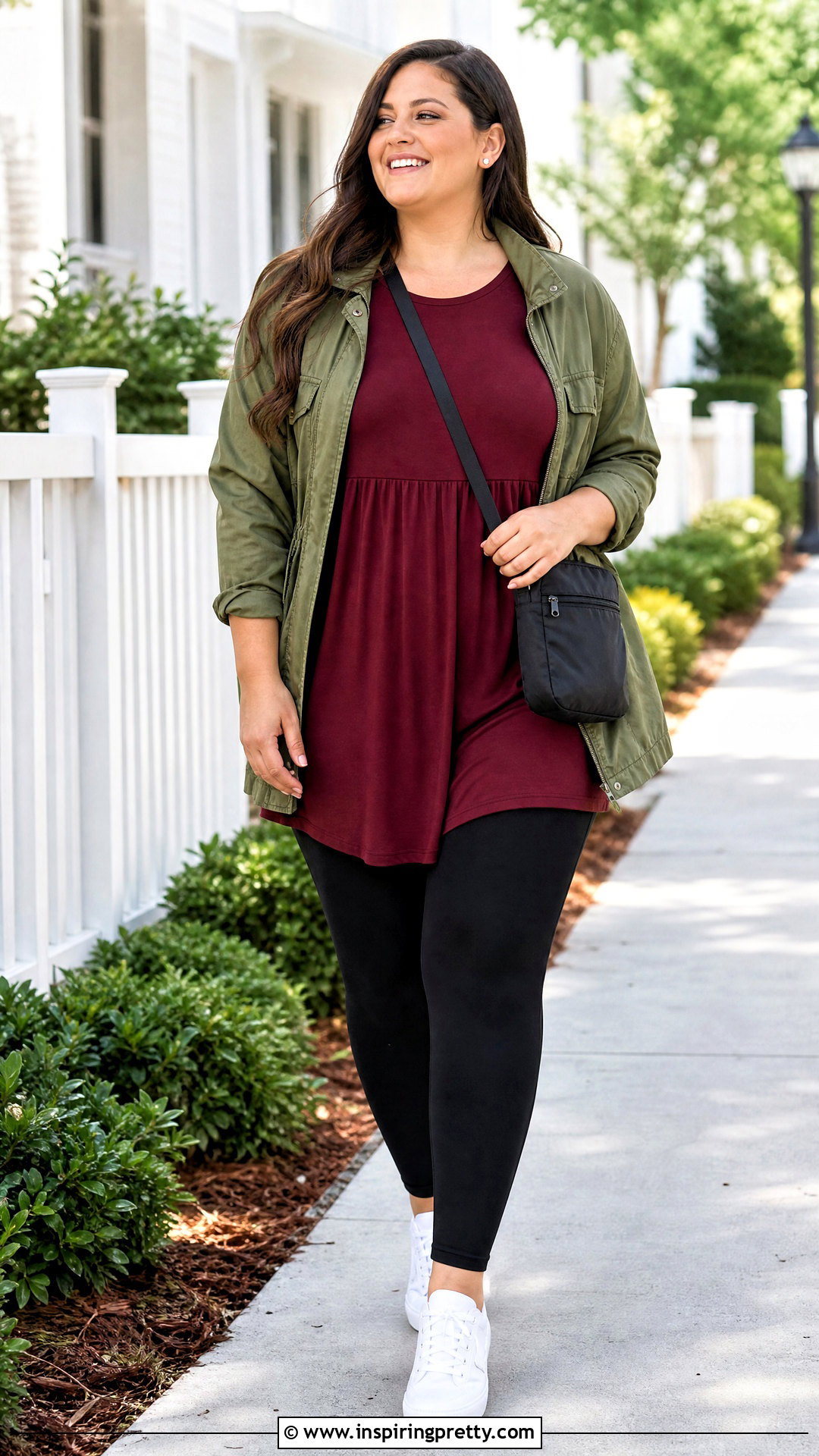 Empire Waist Top With Black Leggings - 50 empire waist top outfit ideas