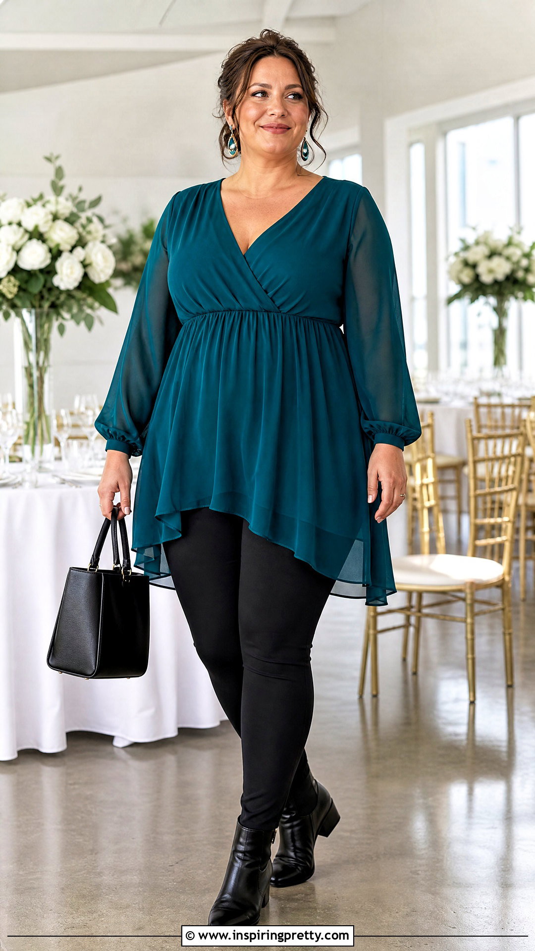 Empire Waist Tunic Top With Leggings - 25 dressy top with leggings